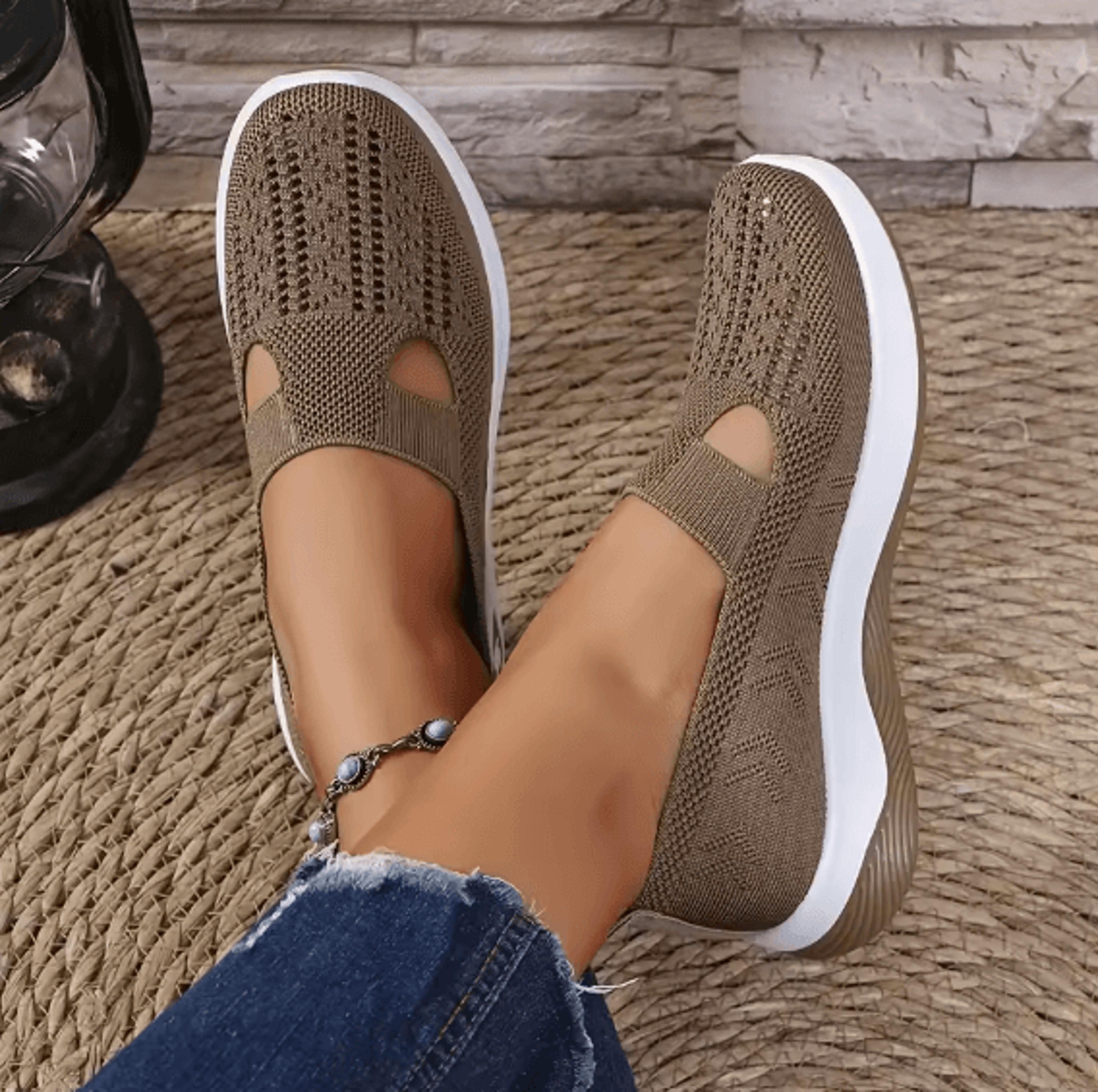 Breathable SlipOn Sports Sneakers Lightweight Trendy For Womens 3
