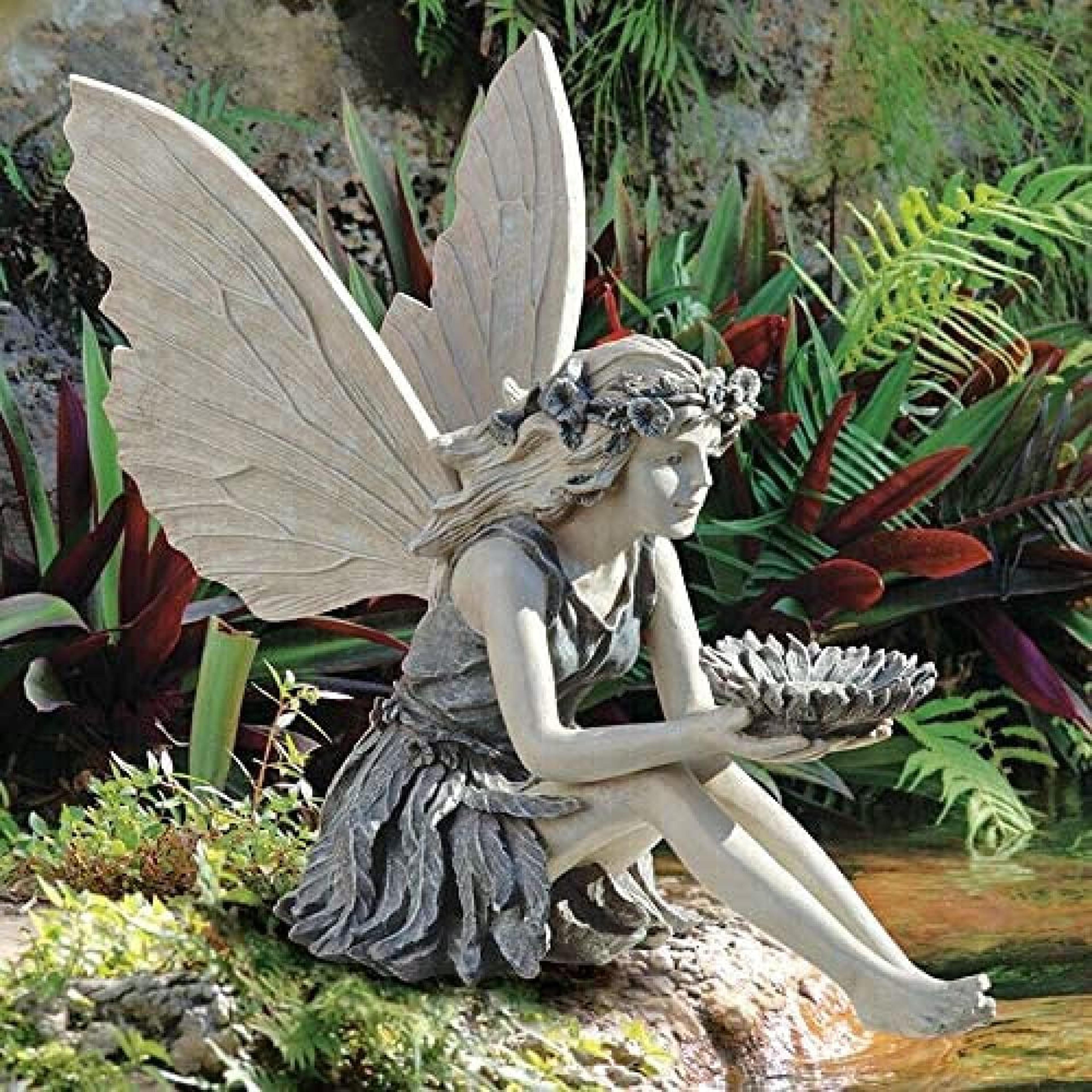 fairy angel resin statue – handcrafted garden decoration & jewelry display ornament