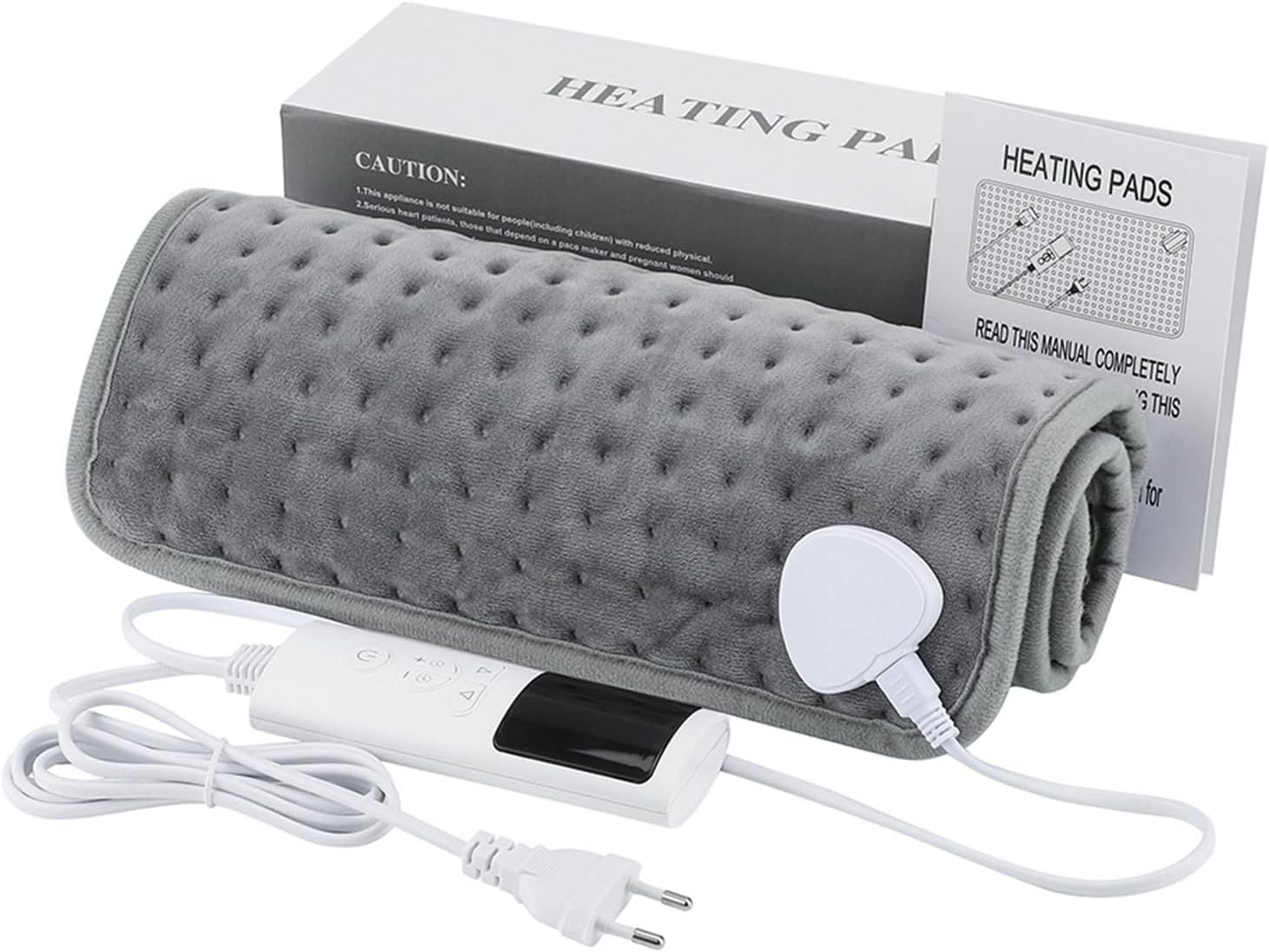 electric heating pad blanket – 9-level adjustable heat with 4 mode timer for neck shoulder back & leg relief