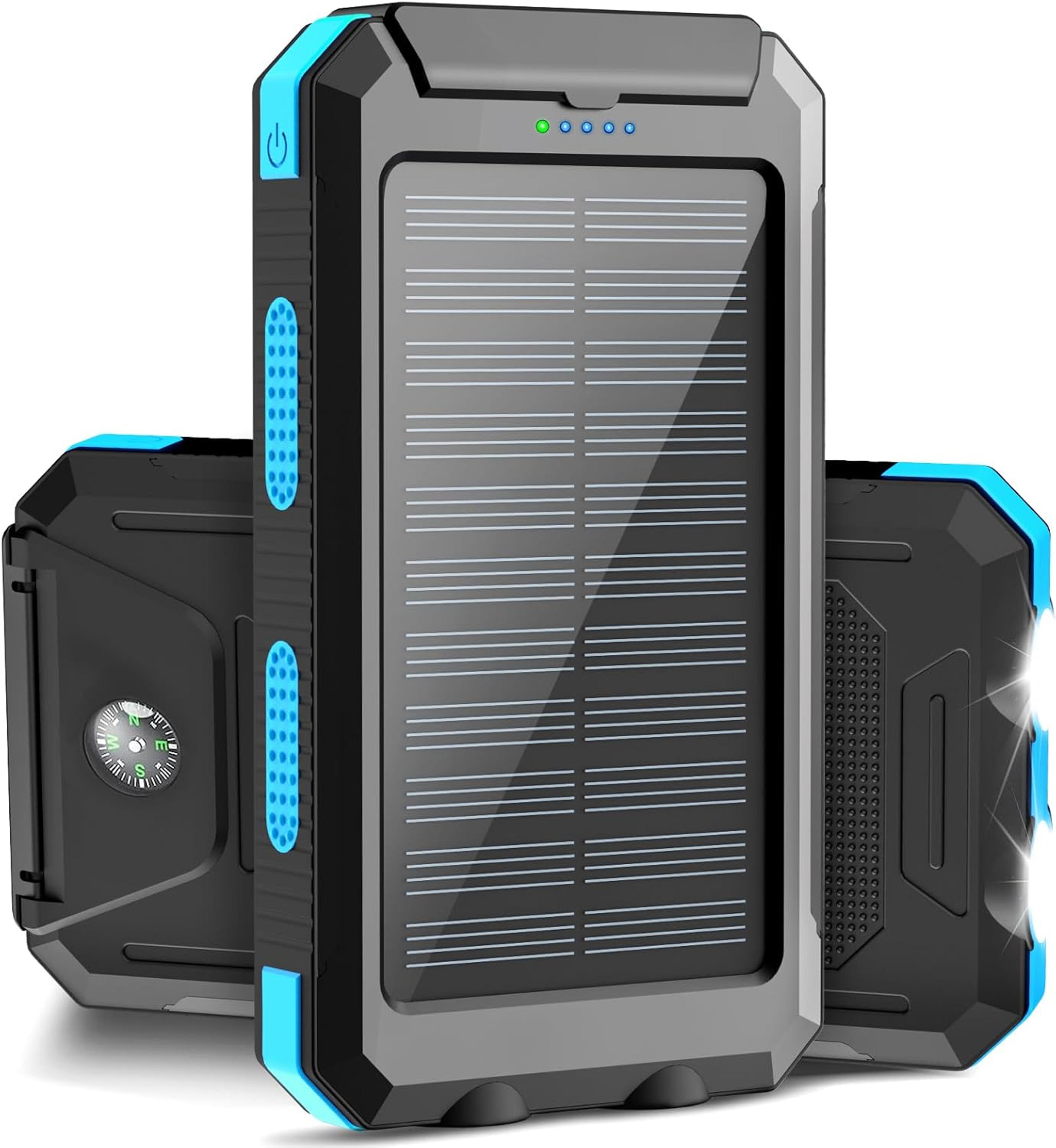 38800mah waterproof solar power bank dual usb outdoor mobile charger for camping & travel