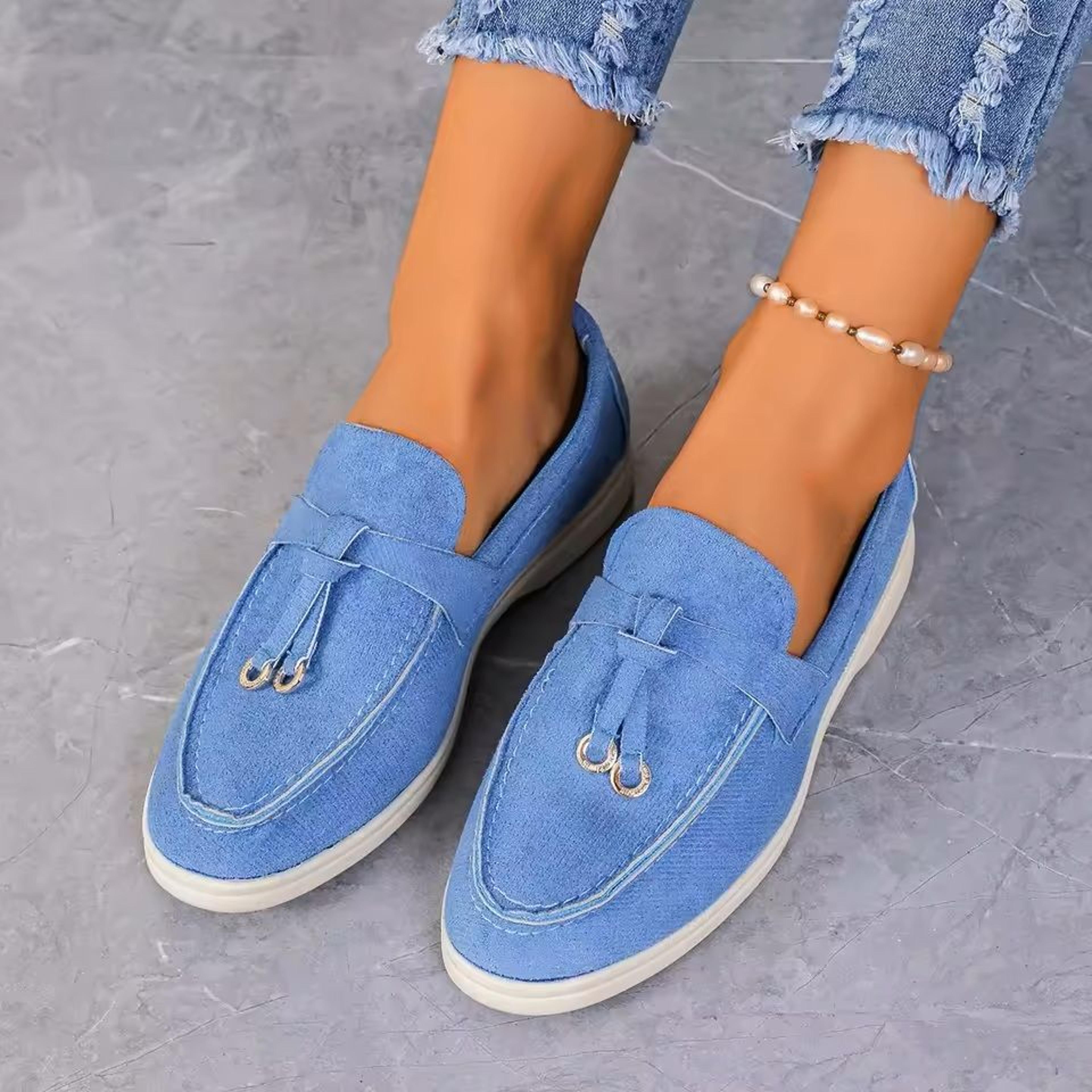 Lefu Womens Soft Leather Retro Lazy Step On Flats 9