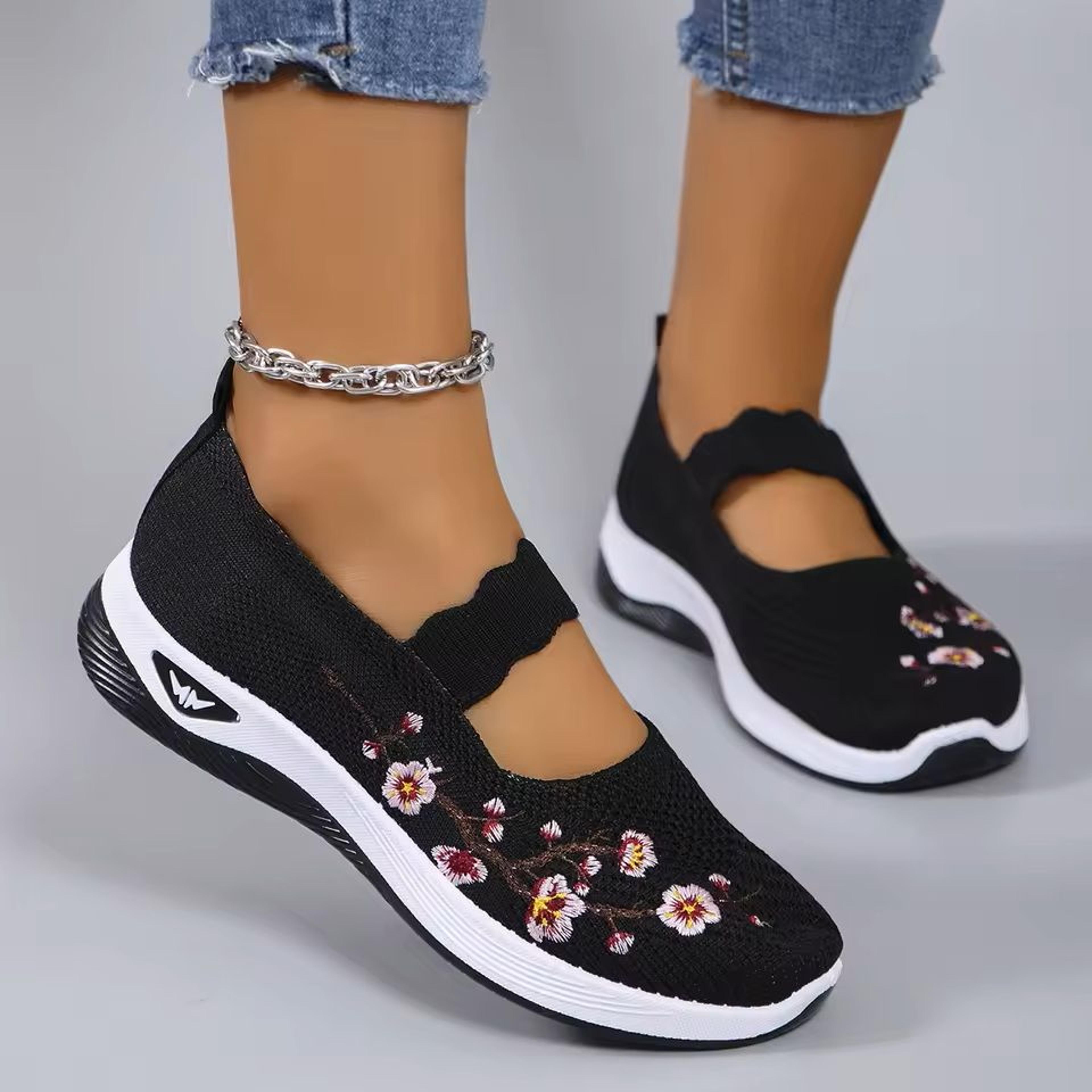 BreezeWalk Women Breathable Mesh Flat Sports Shoes 6