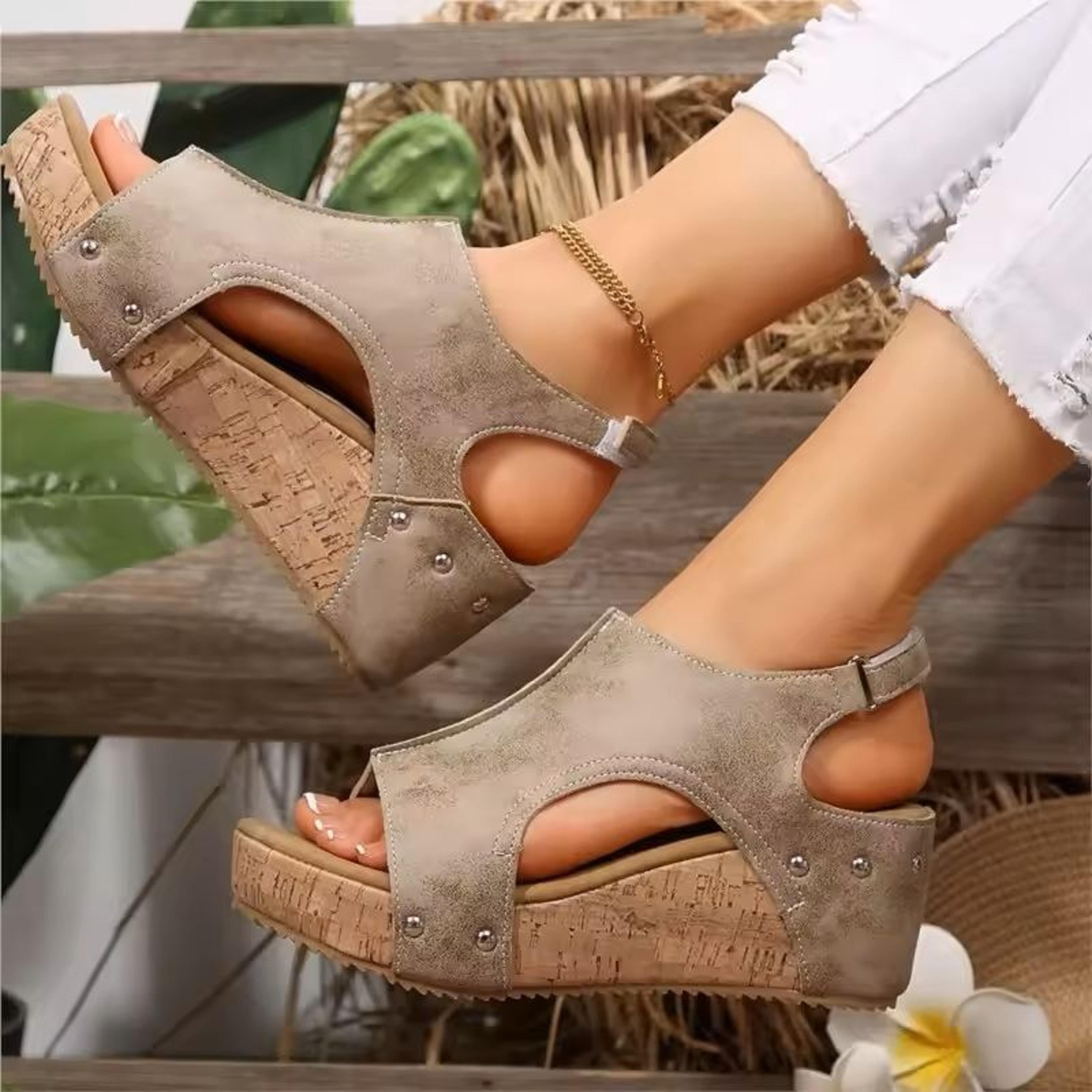 Womens Soft Platform Slide Sandals Lightweight Summer Footwear 12