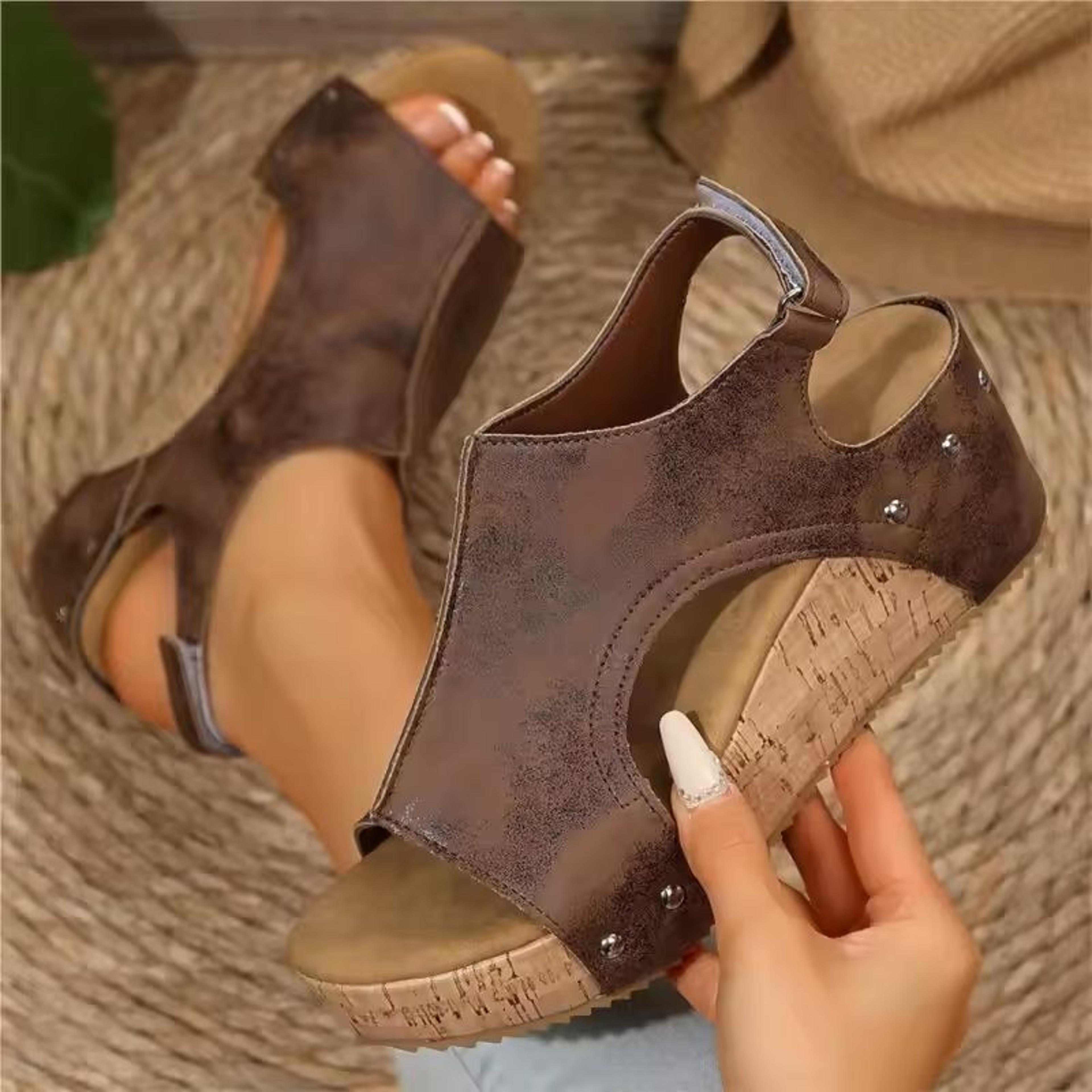 Womens Soft Platform Slide Sandals Lightweight Summer Footwear 13