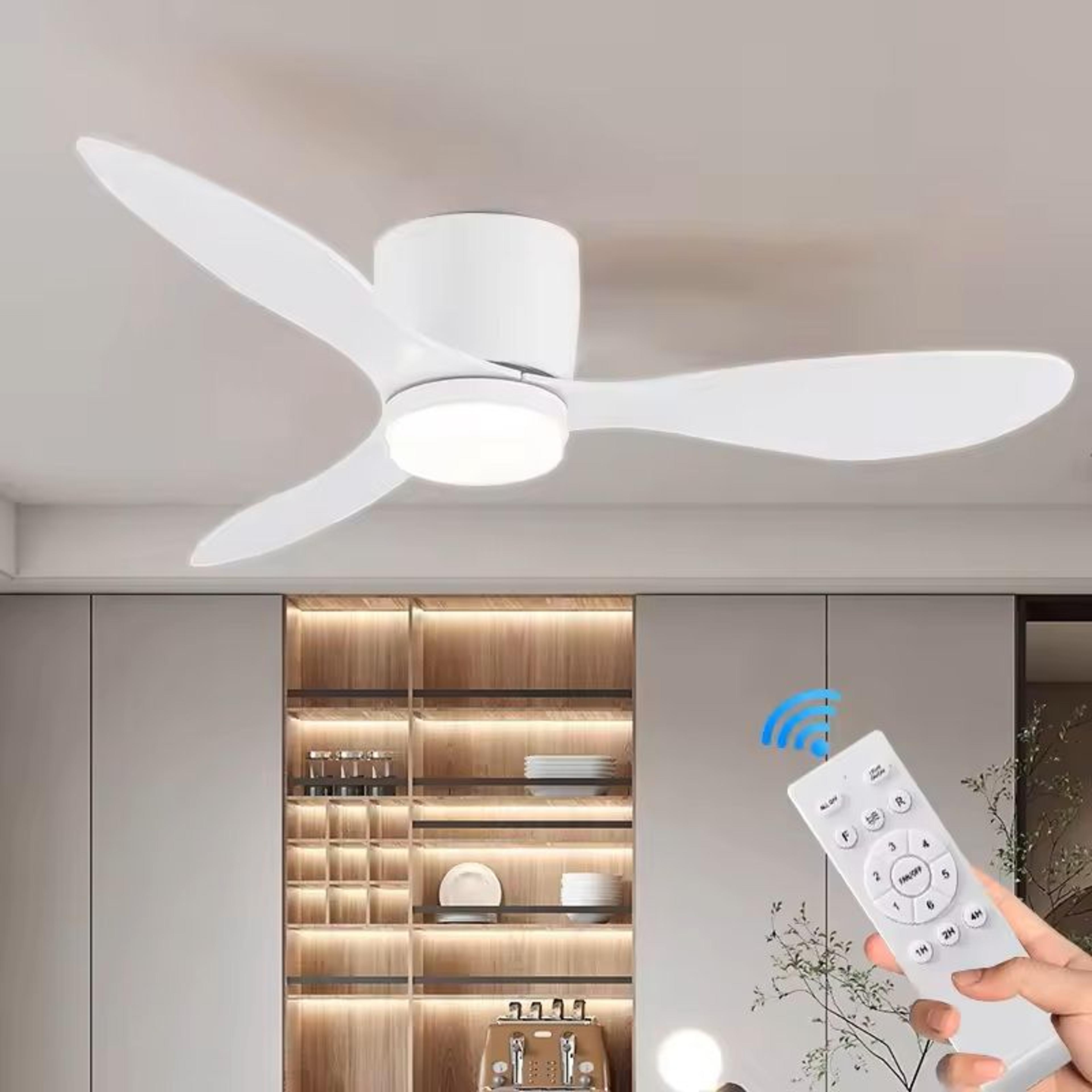 IRALAN Ceiling Fan With Light Reversible DC Motor 6 Speed Dimmable 7