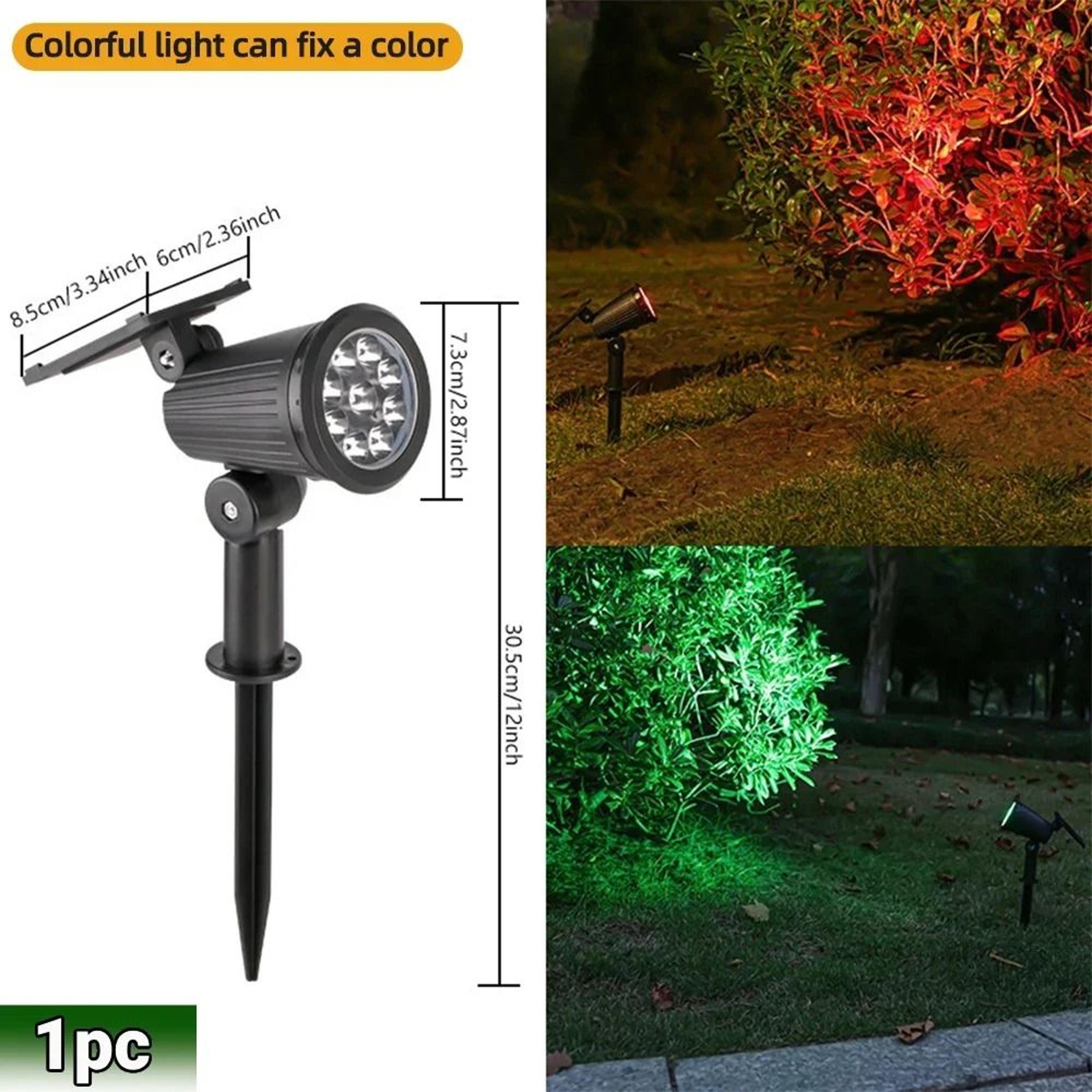 RGB Solar Landscape Spotlights With Adjustable Brightness For Garden And Yard 8