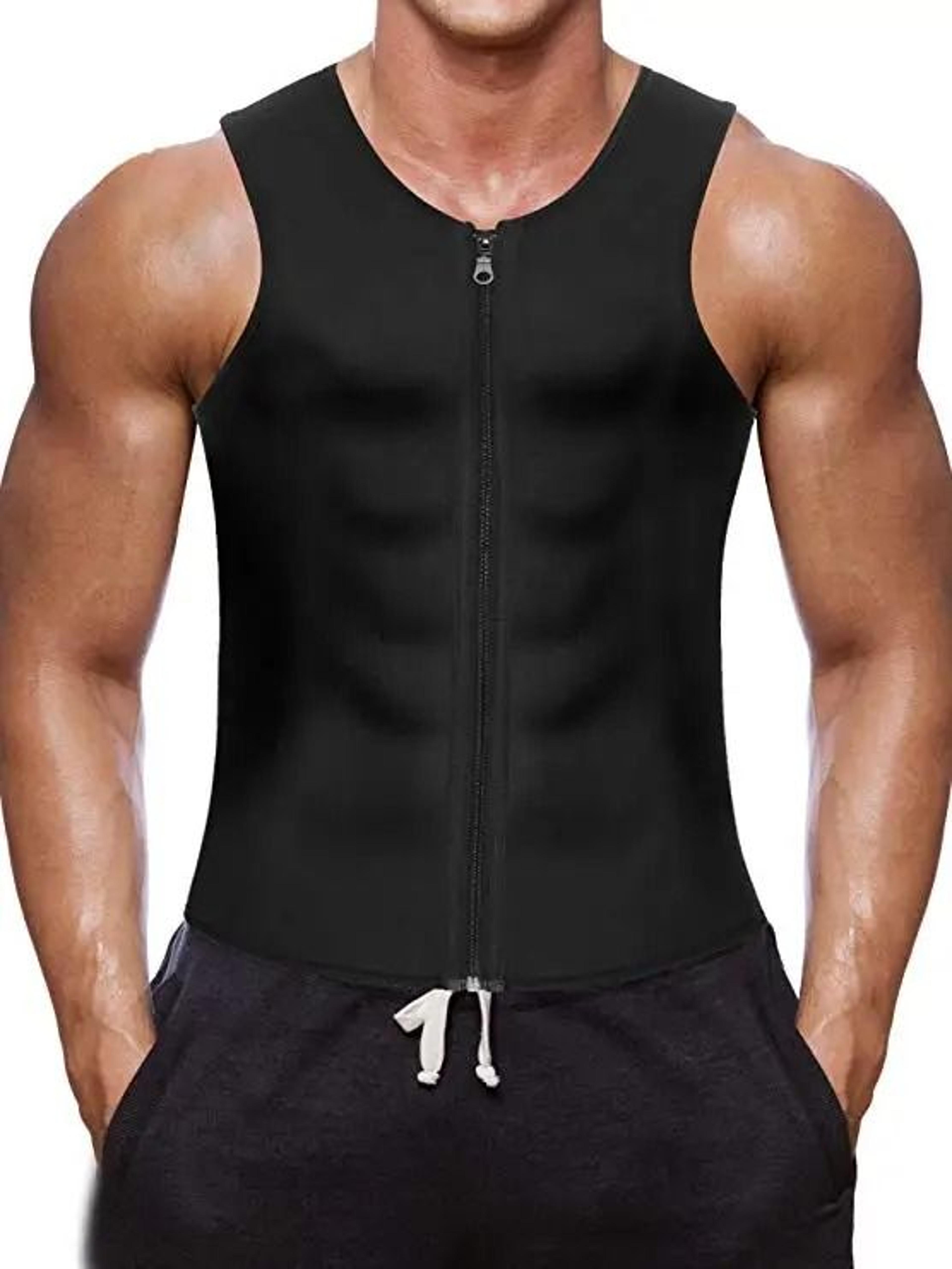 Mens Sauna Waist Trainer Slimming Tank Top With Sweat Compression For Workout  Fat Burn 5