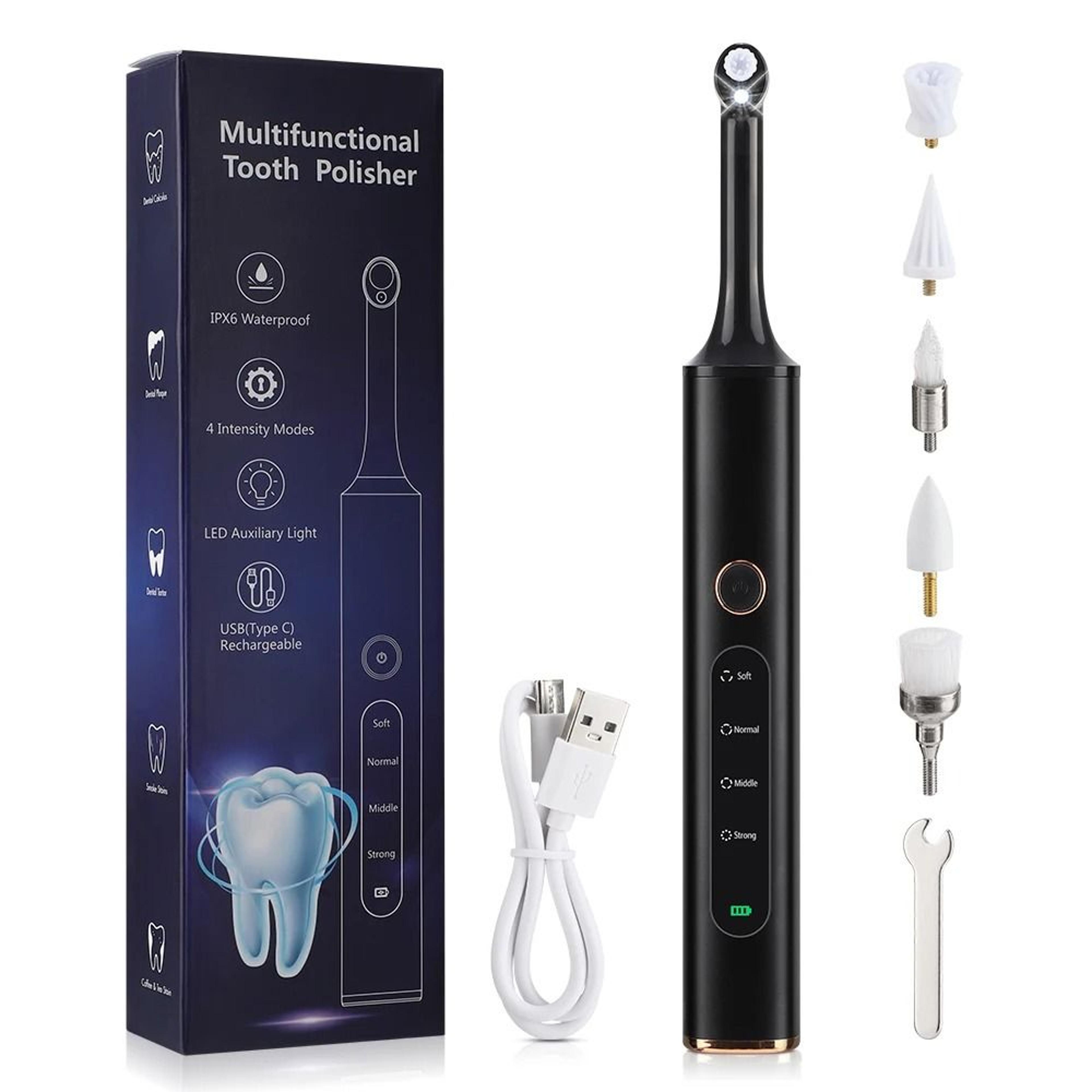 Electric Dental Teeth Polisher Ultrasonic Oral Cleaner With Tartar And Stain Remover Kit 0