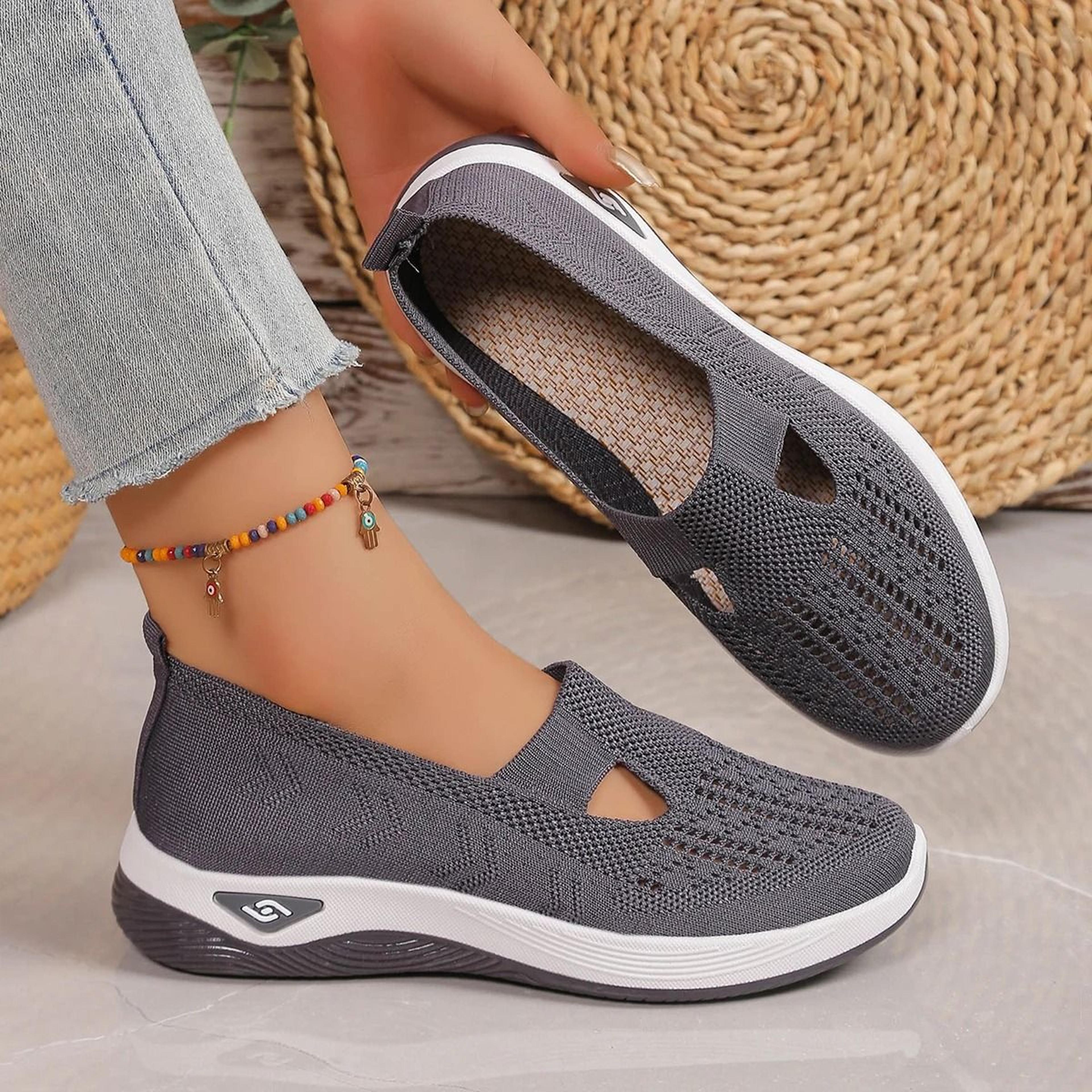 Breathable Knit LowTop Casual Sneakers For Women  Lightweight Summer Walking Shoes 11