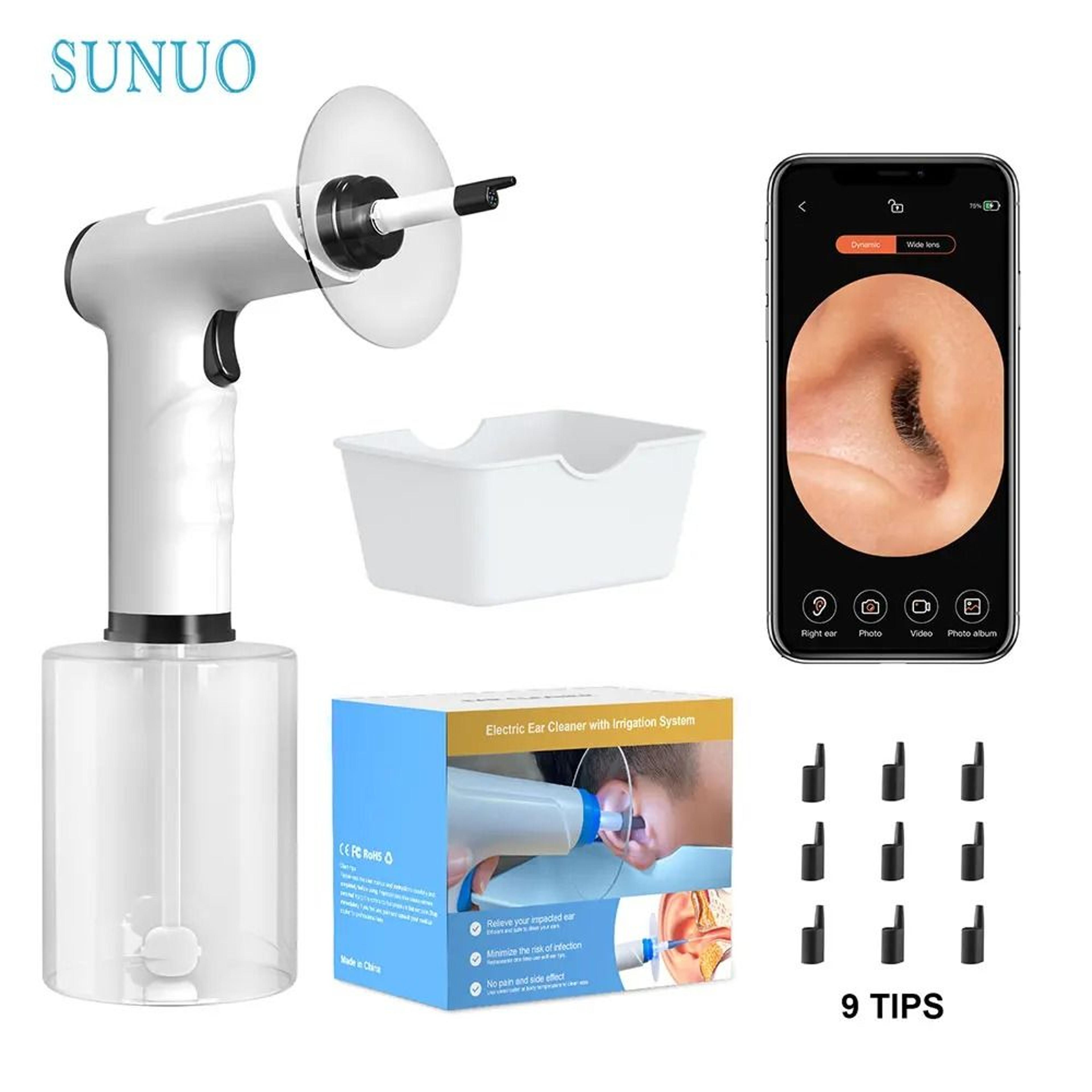Electric Ear Wax Removal Kit With Adjustable Water Pressure And Safe Irrigation Nozzle For Adults A 0