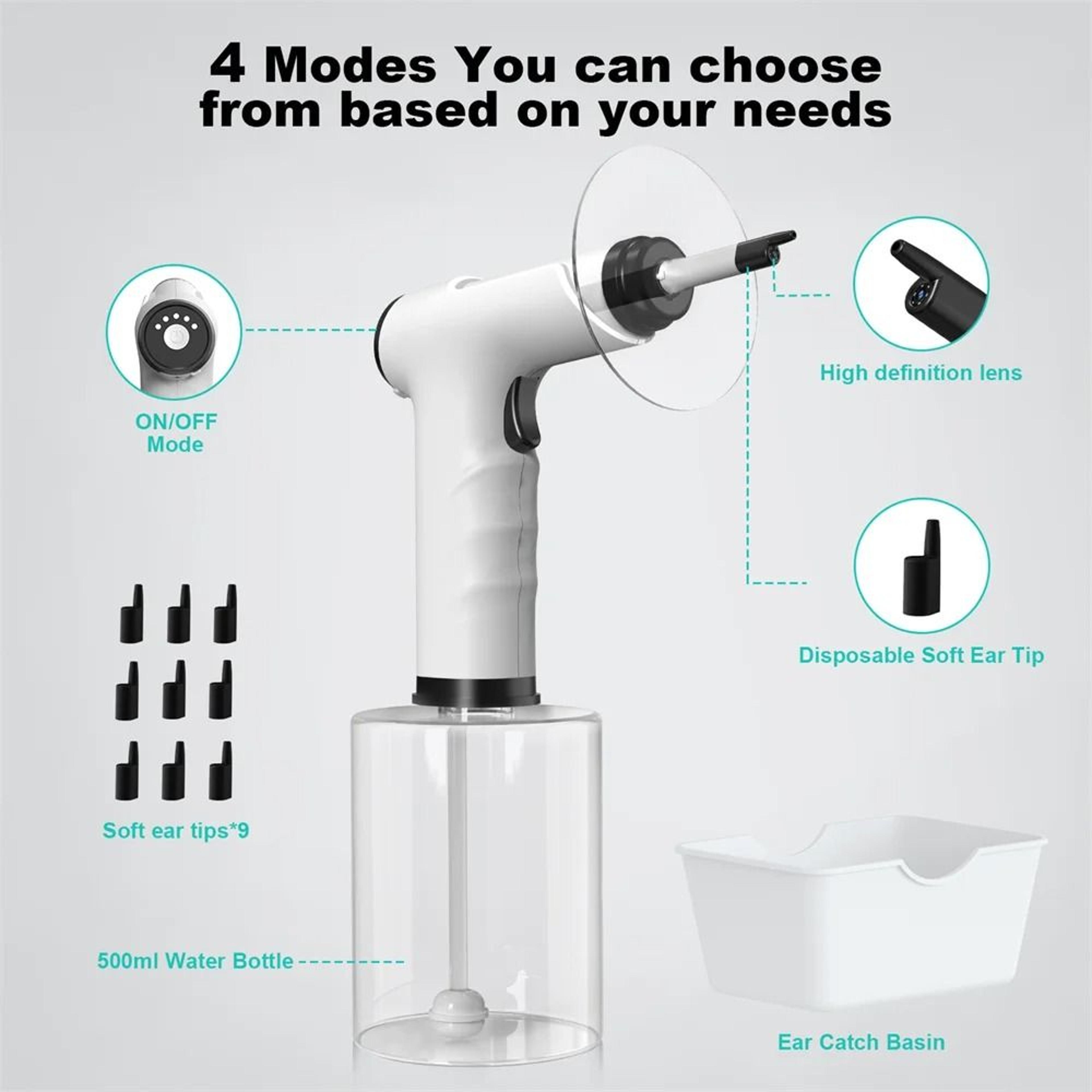 Electric Ear Wax Removal Kit With Adjustable Water Pressure And Safe Irrigation Nozzle For Adults A 2