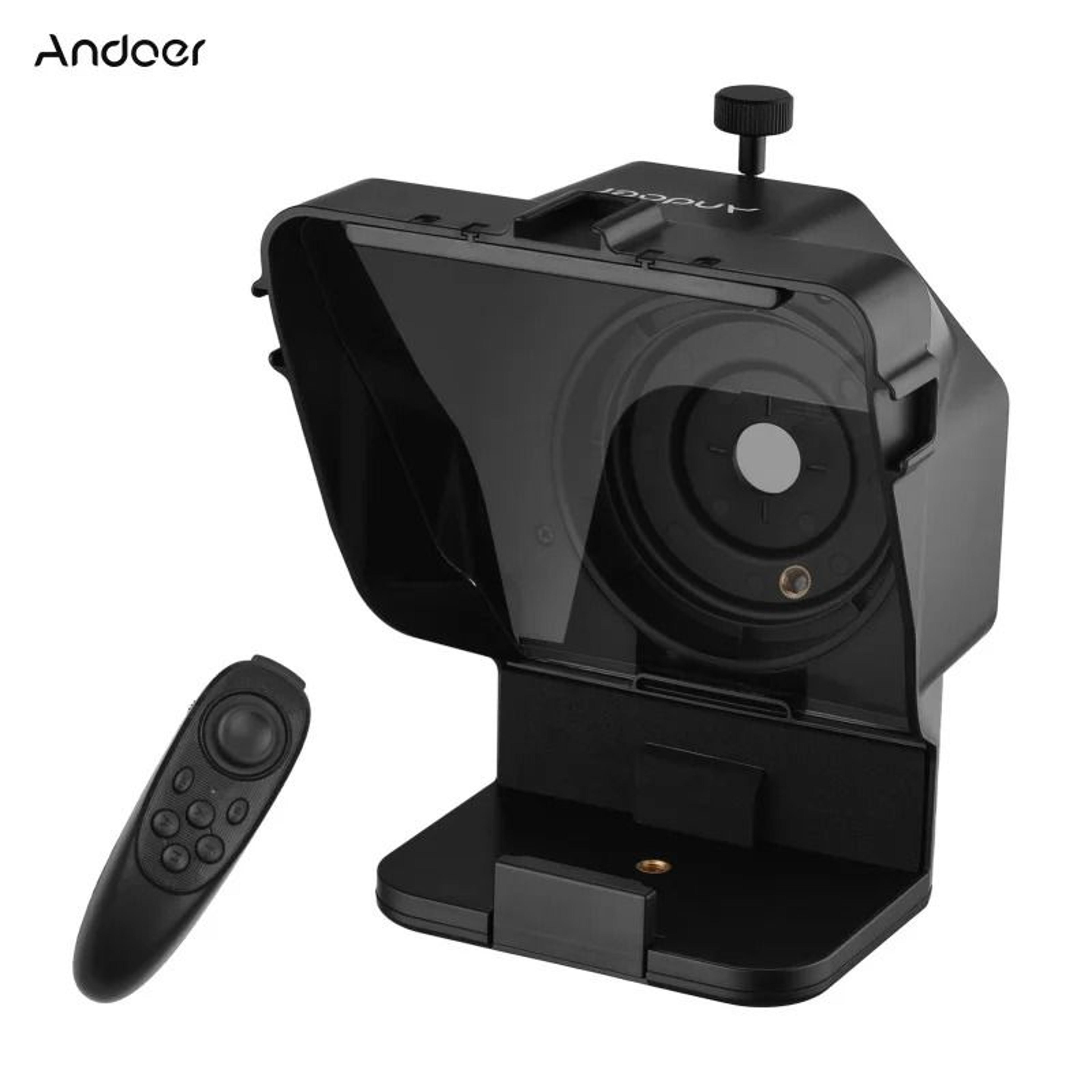 Andoer Smartphone Teleprompter With Remote And Holder For Video Recording And Live Streaming 1