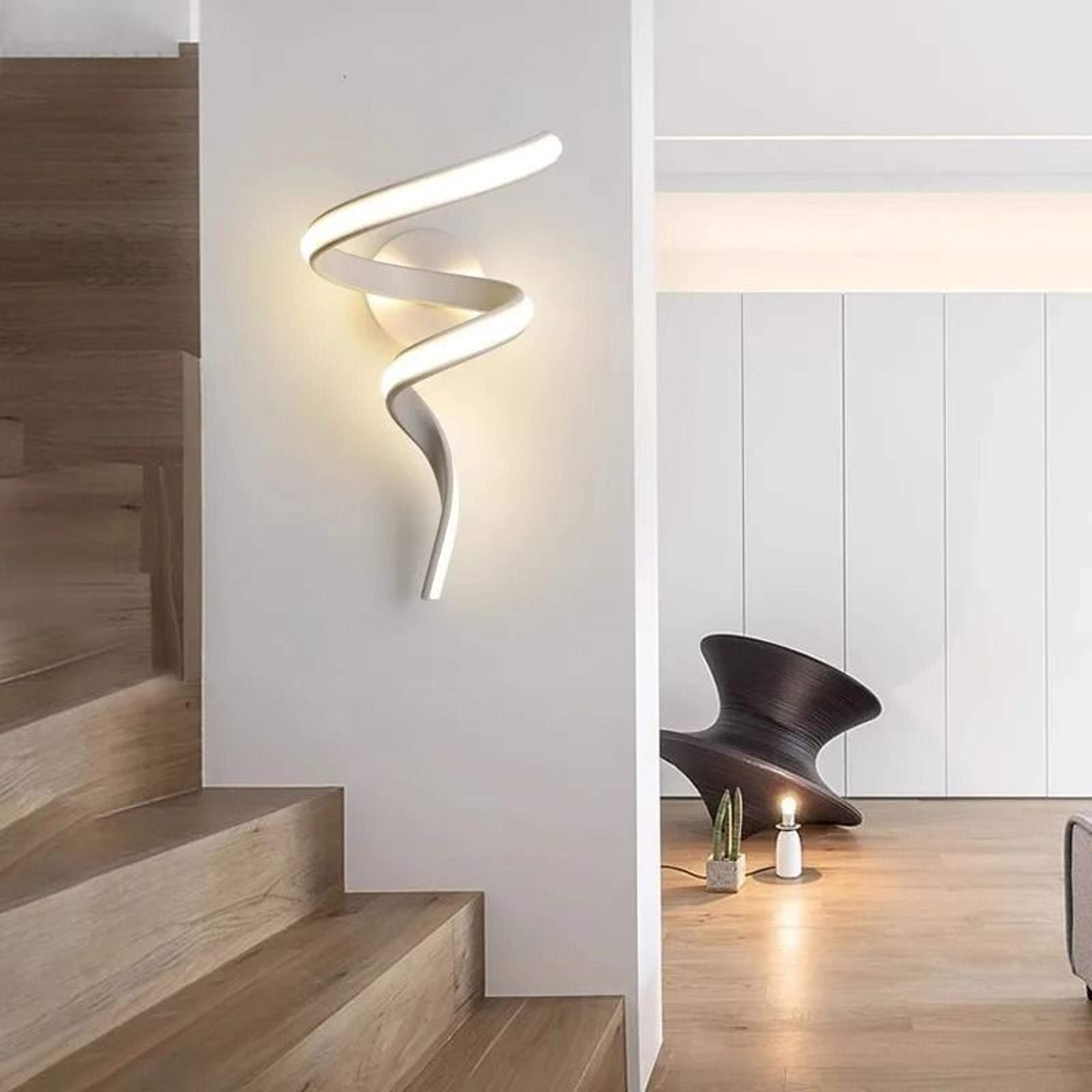 LED Wall Lamp Nordic Spiral Sconce Light For Indoor Hallway Bedroom Bedside Or Stair Lighting Decor 0