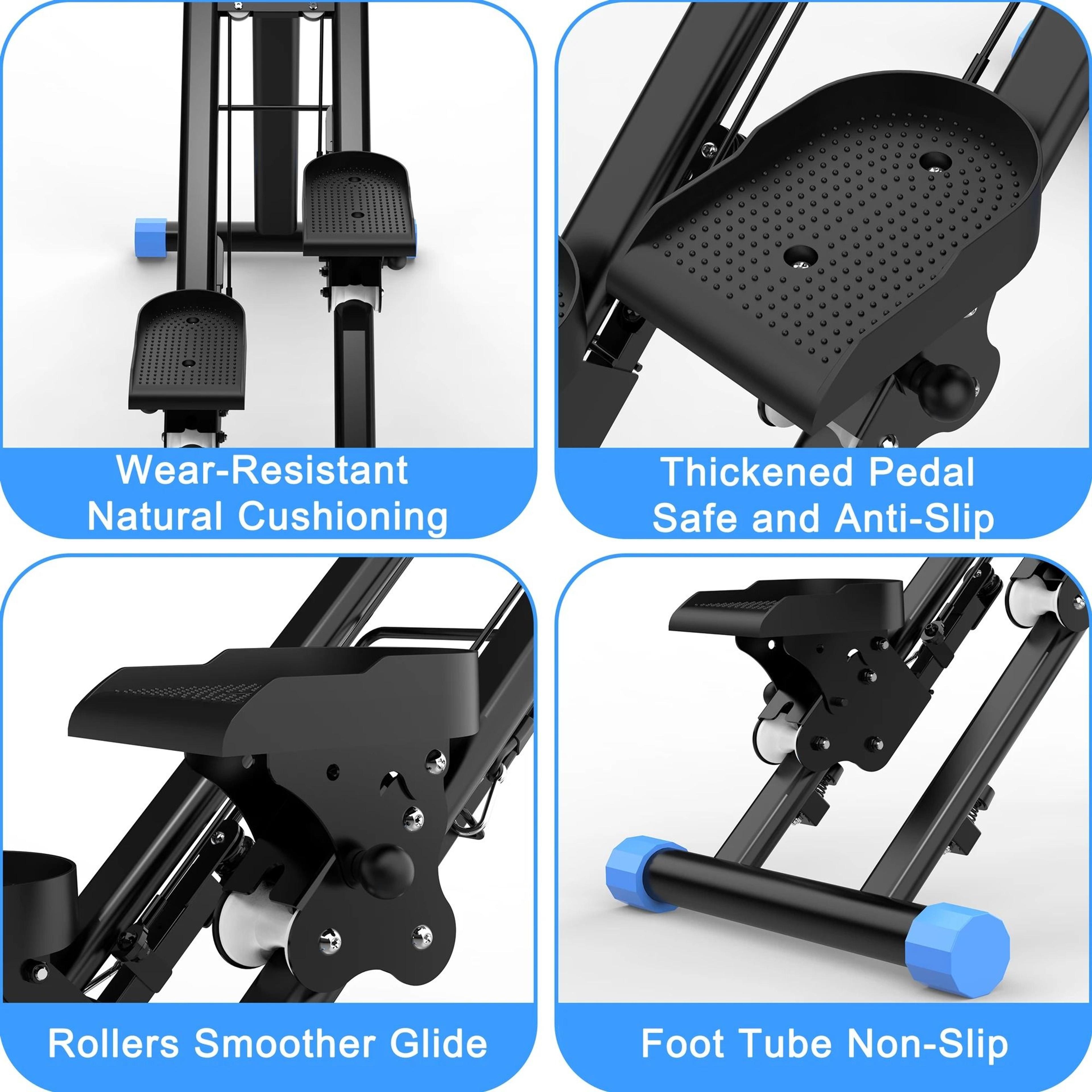 Vertical Climber Machine With Handlebar For Full Body Home Workout And Cardio Fitness 4
