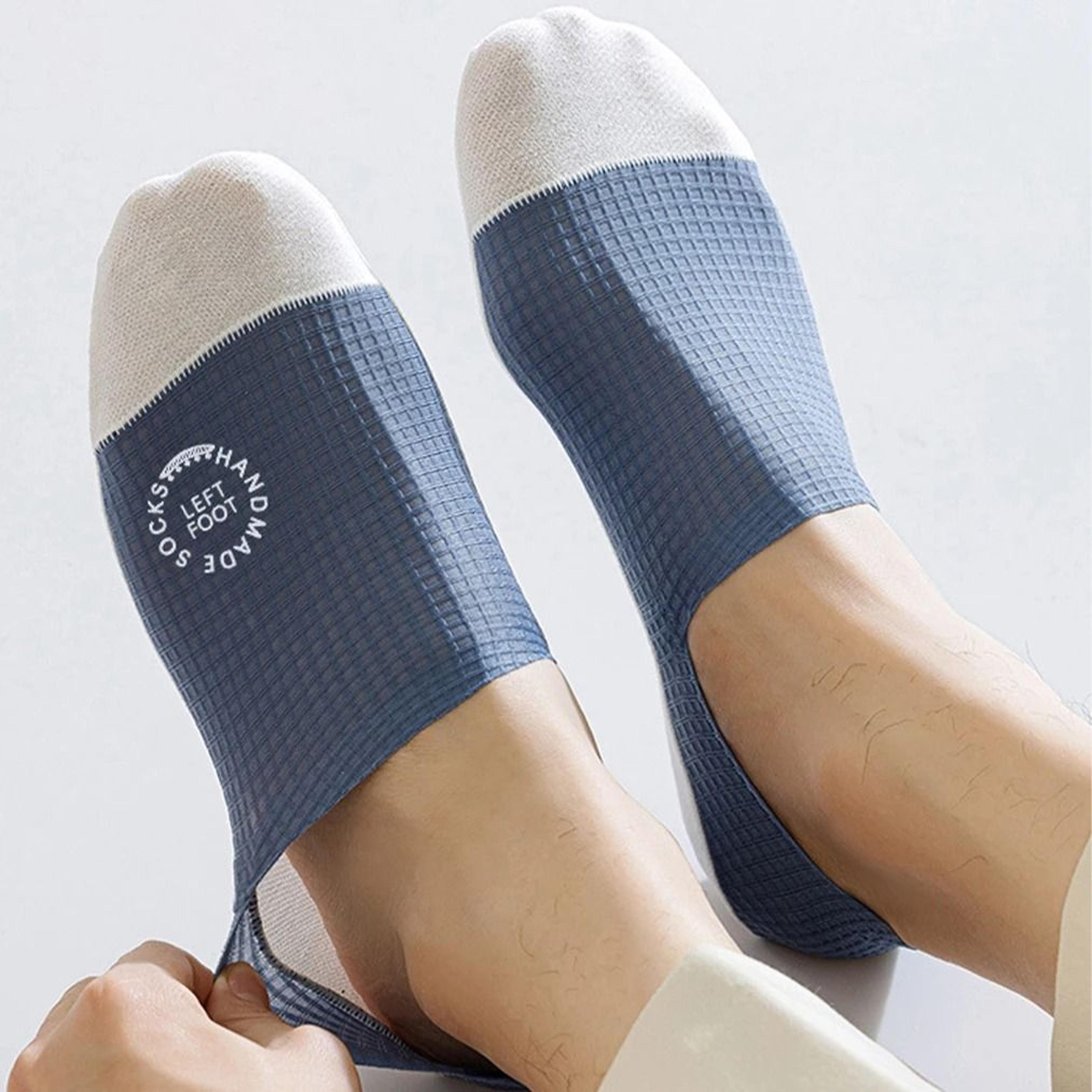 Men Invisible Socks 3 Pairs Breathable No Show Boat Socks With Waffle Mesh And Sweat Absorption 1