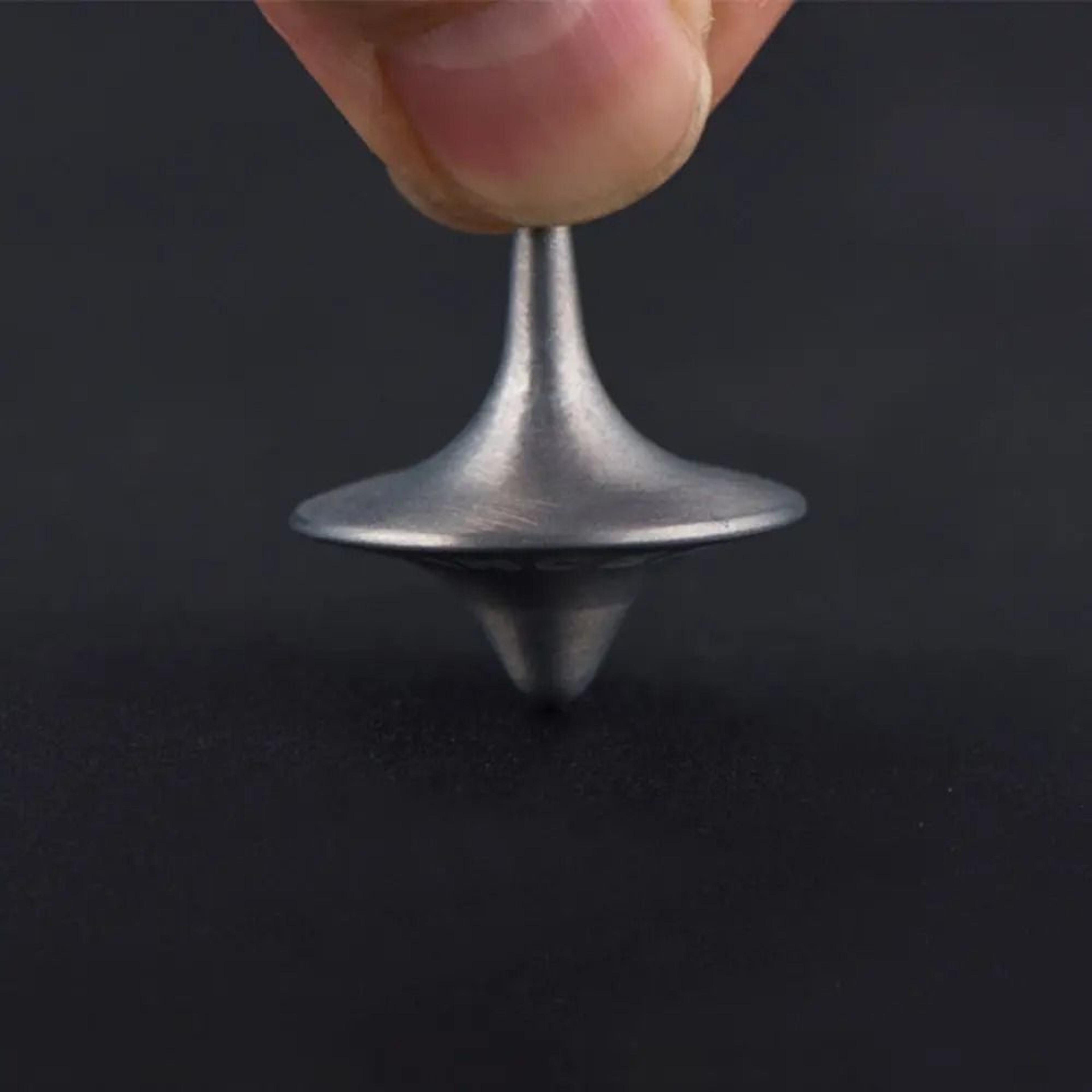 Precision Metal Spinning Top Silver Gyro Toy For Focus And Desk Display 2