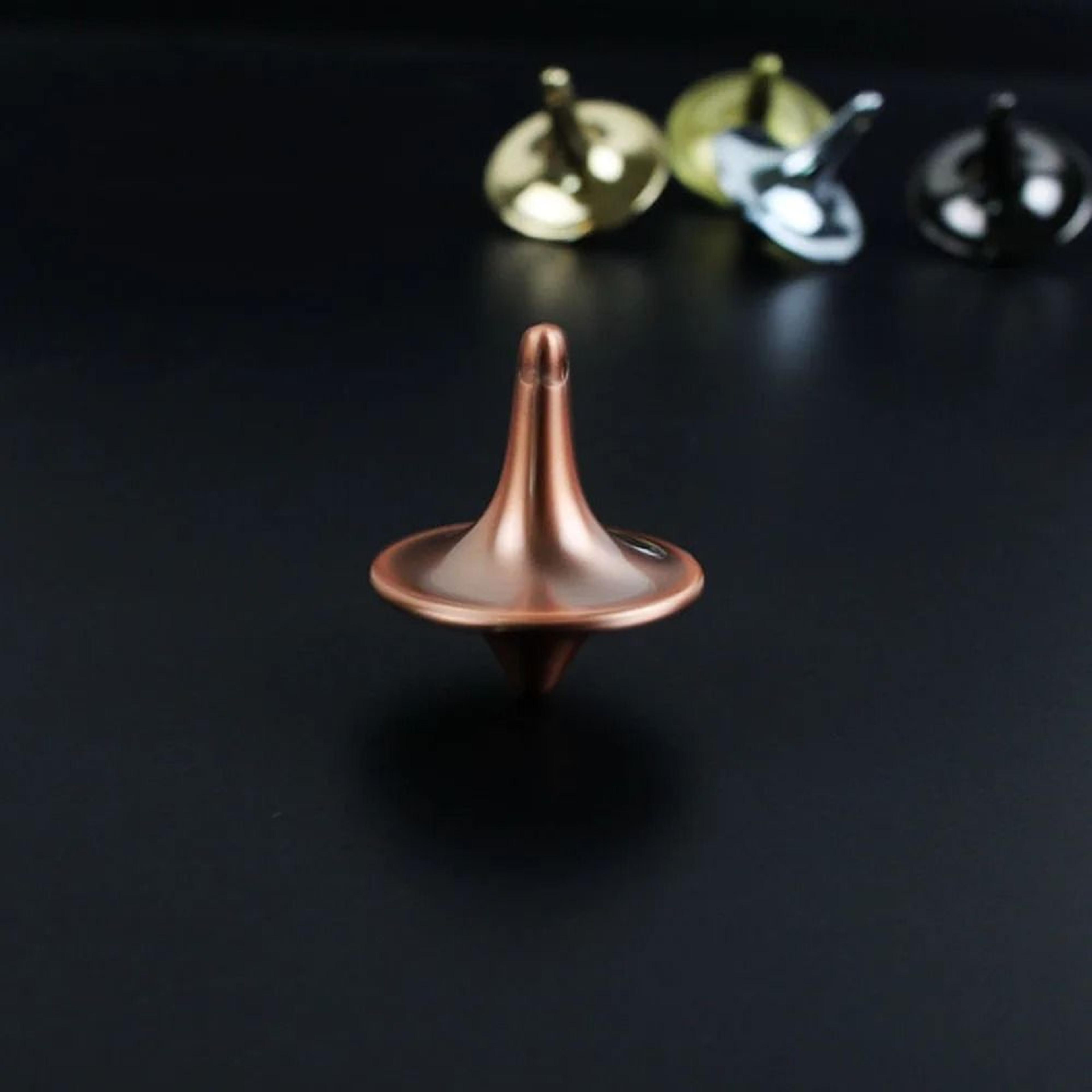 Precision Metal Spinning Top Silver Gyro Toy For Focus And Desk Display 10