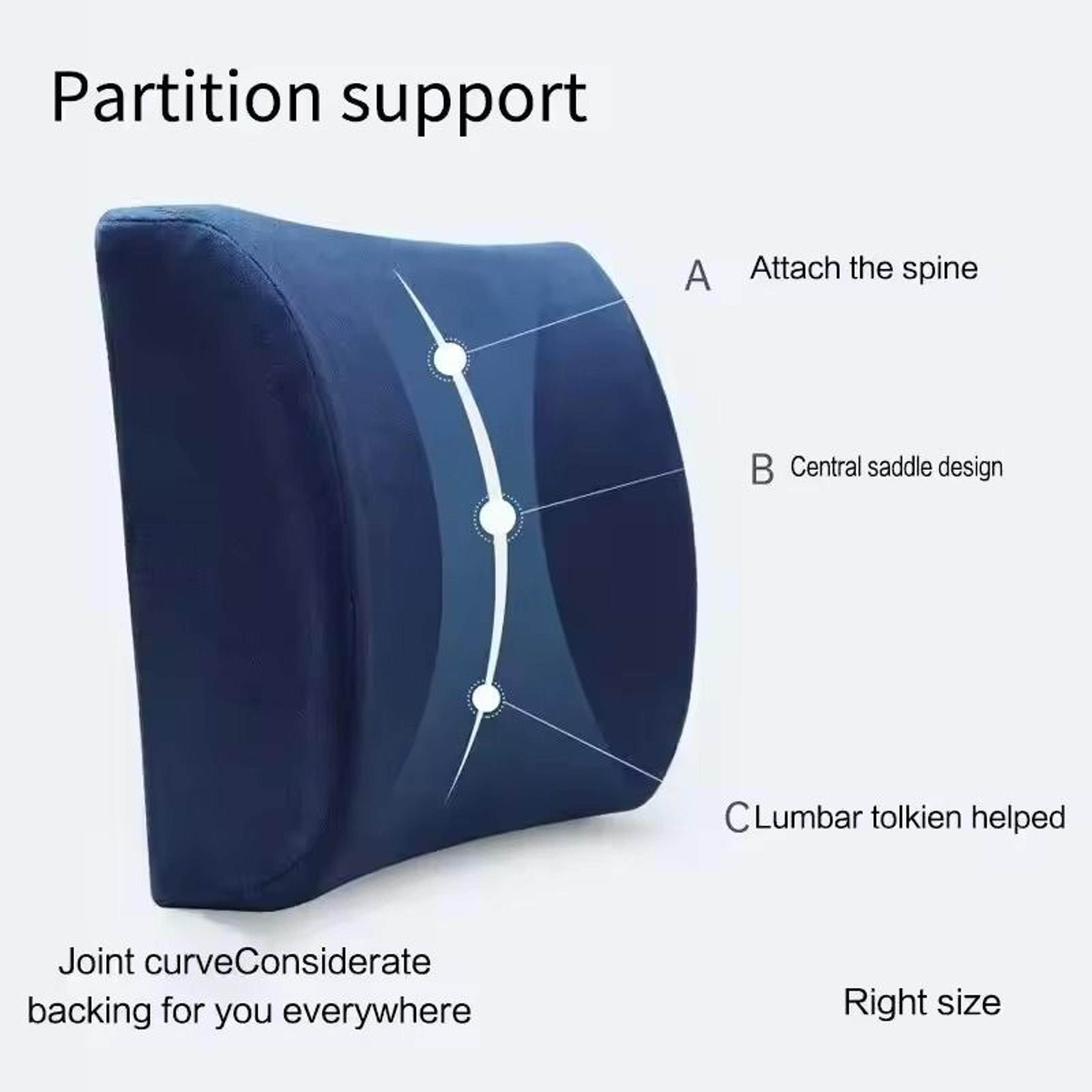 Car Seat Memory Foam Lumbar Support Cushion With Breathable Mesh Cover For Office And Auto Chair Ba 1