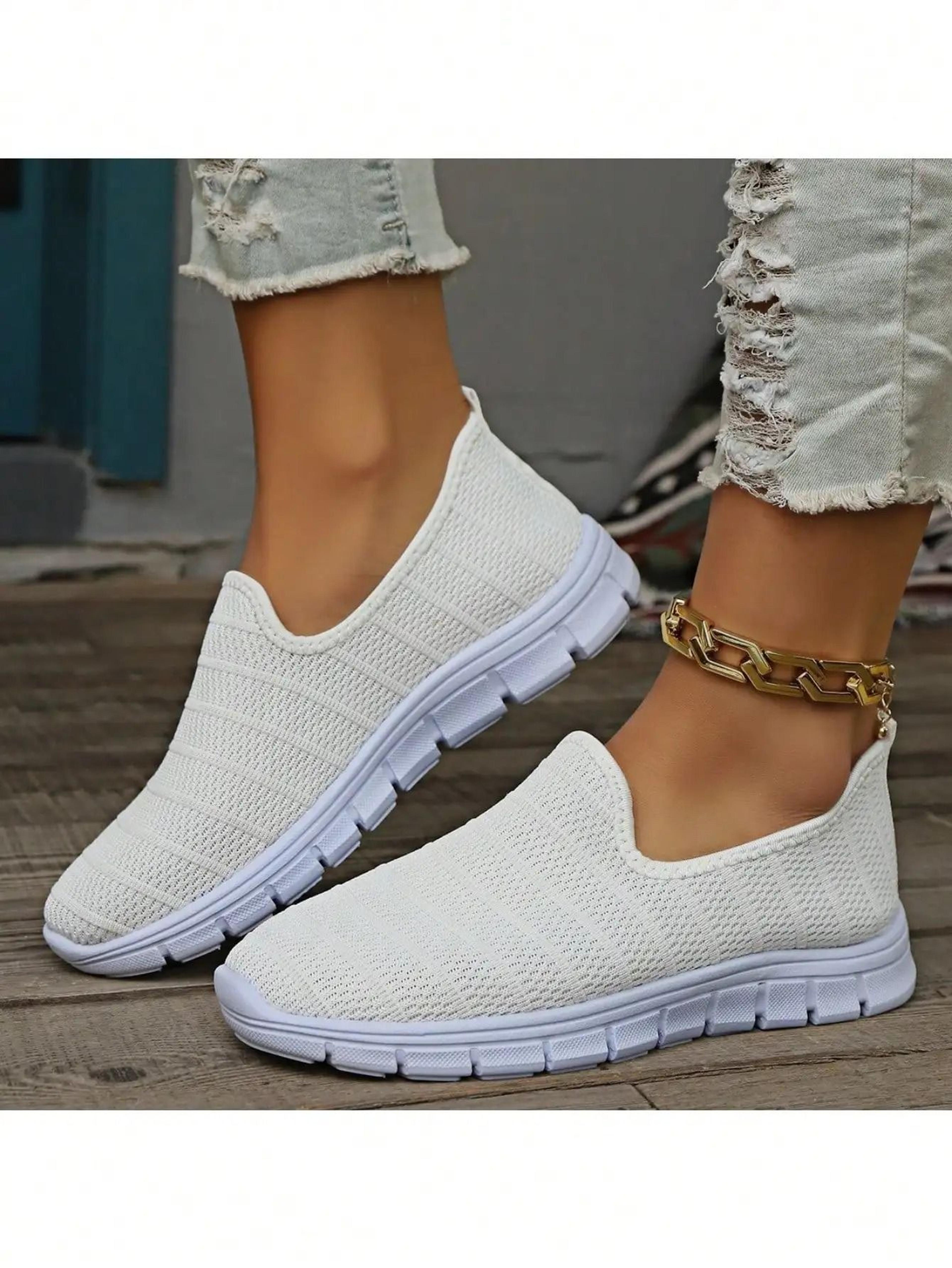 Womens Slip On Mesh Sneakers Summer Casual Lightweight Walking Loafers With Soft Sole And Breathabl 9