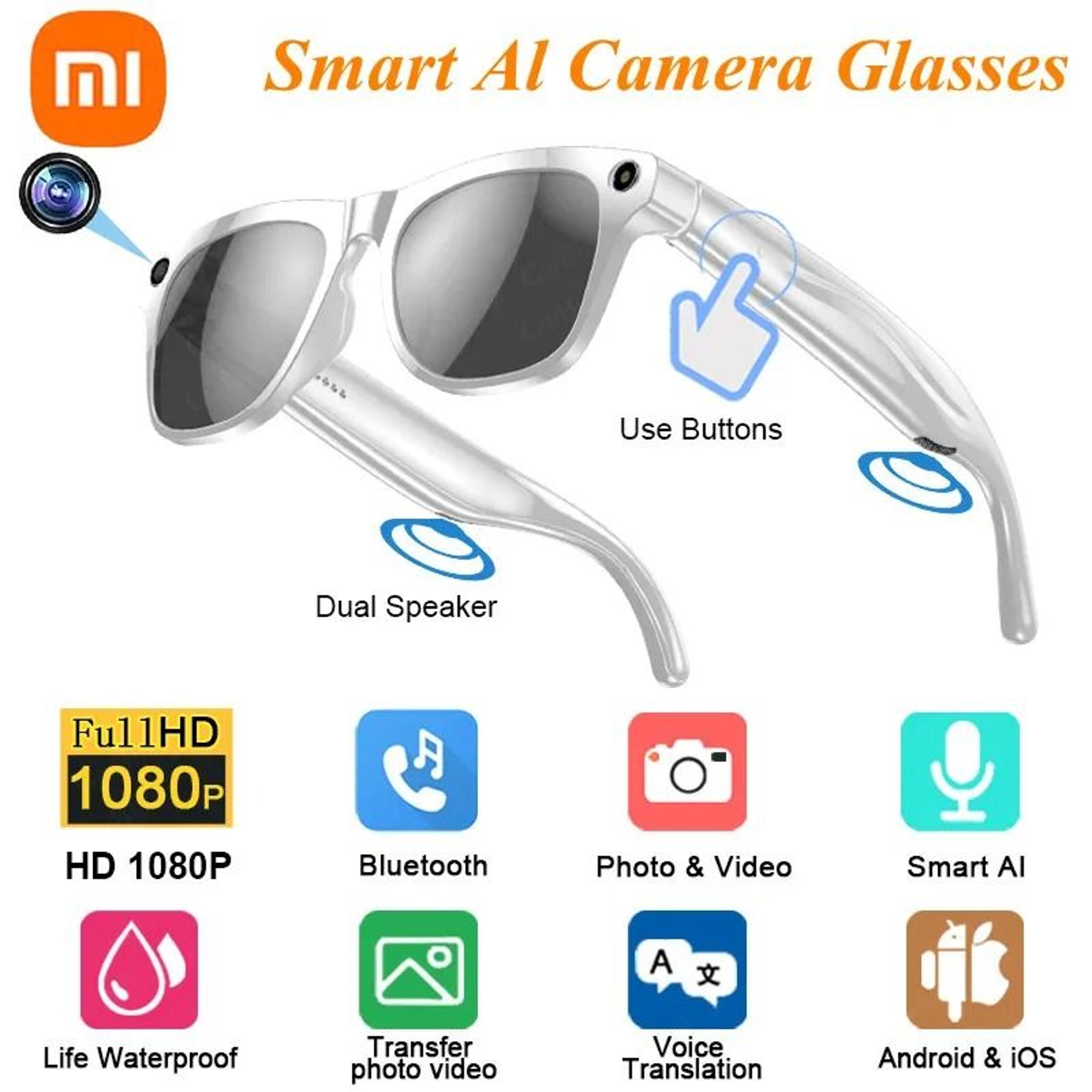 4K HD Smart AI Glasses With Voice Assistant Object Recognition Bluetooth Calls And GPT Powered Came 7