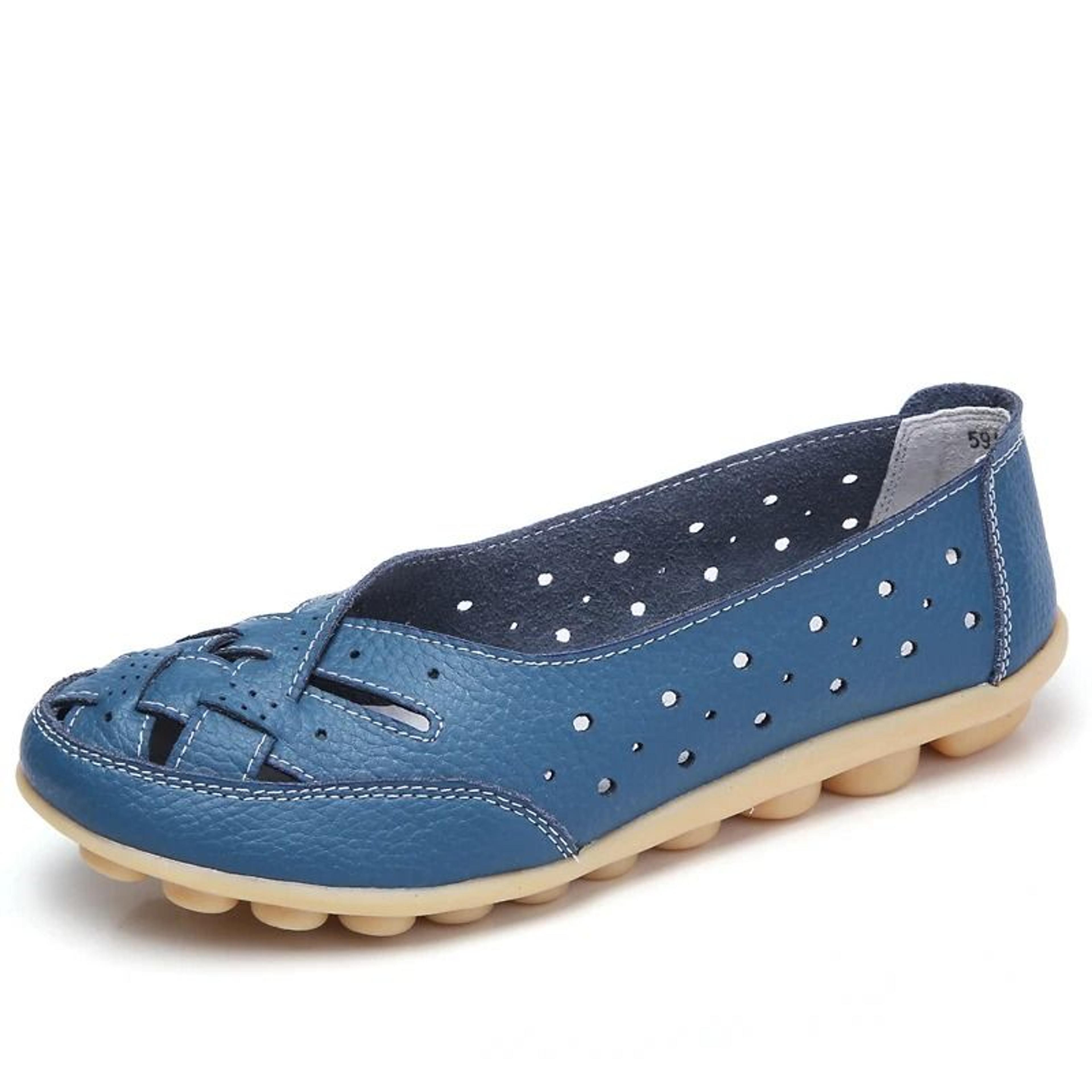 Soft Leather Slip On Loafers For Women Breathable Summer Flat Shoes For Nursing Casual Comfort And  6