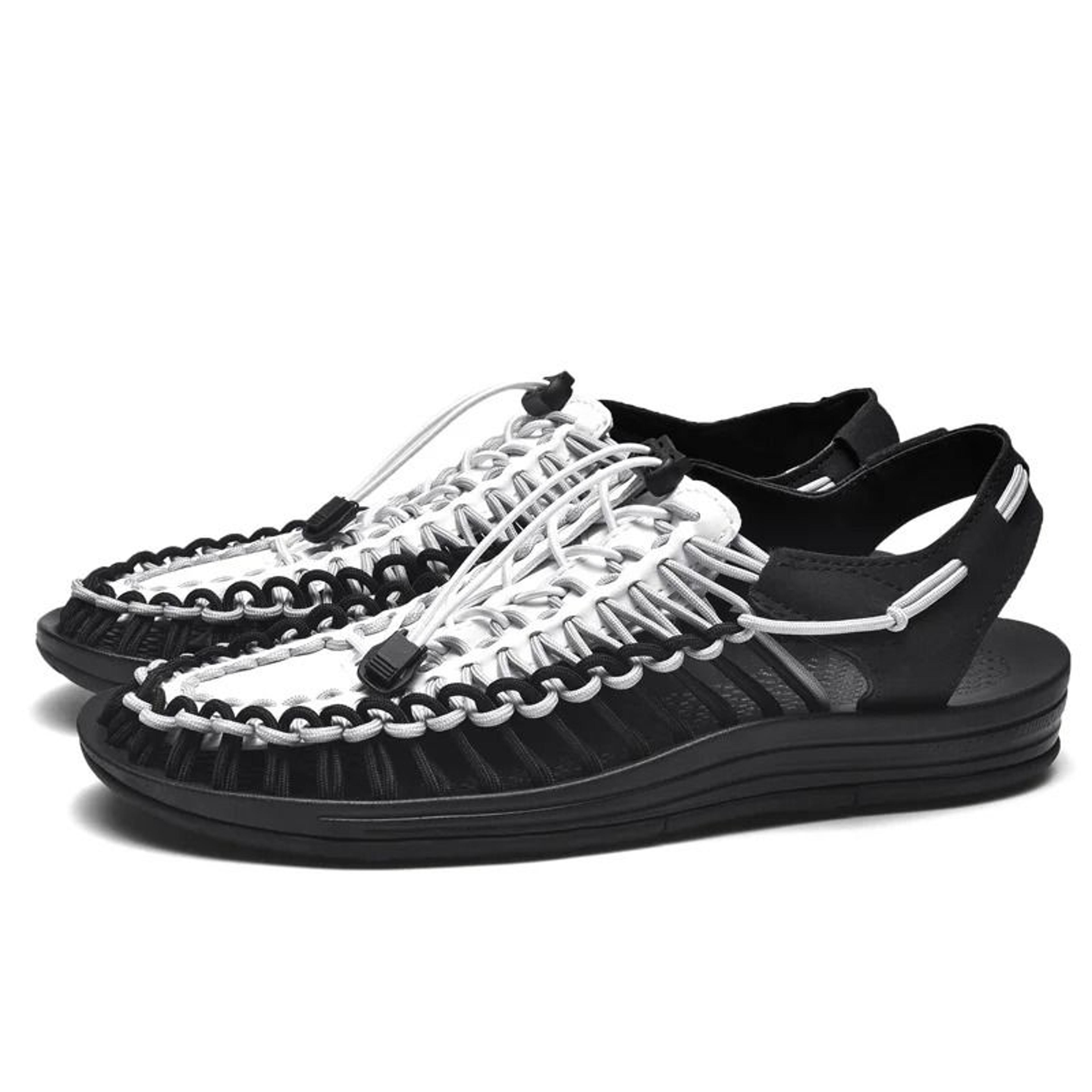 Handmade Summer Sandals For Men With Weaving Design Breathable Slip On Beach Flats For Outdoor Casu 8