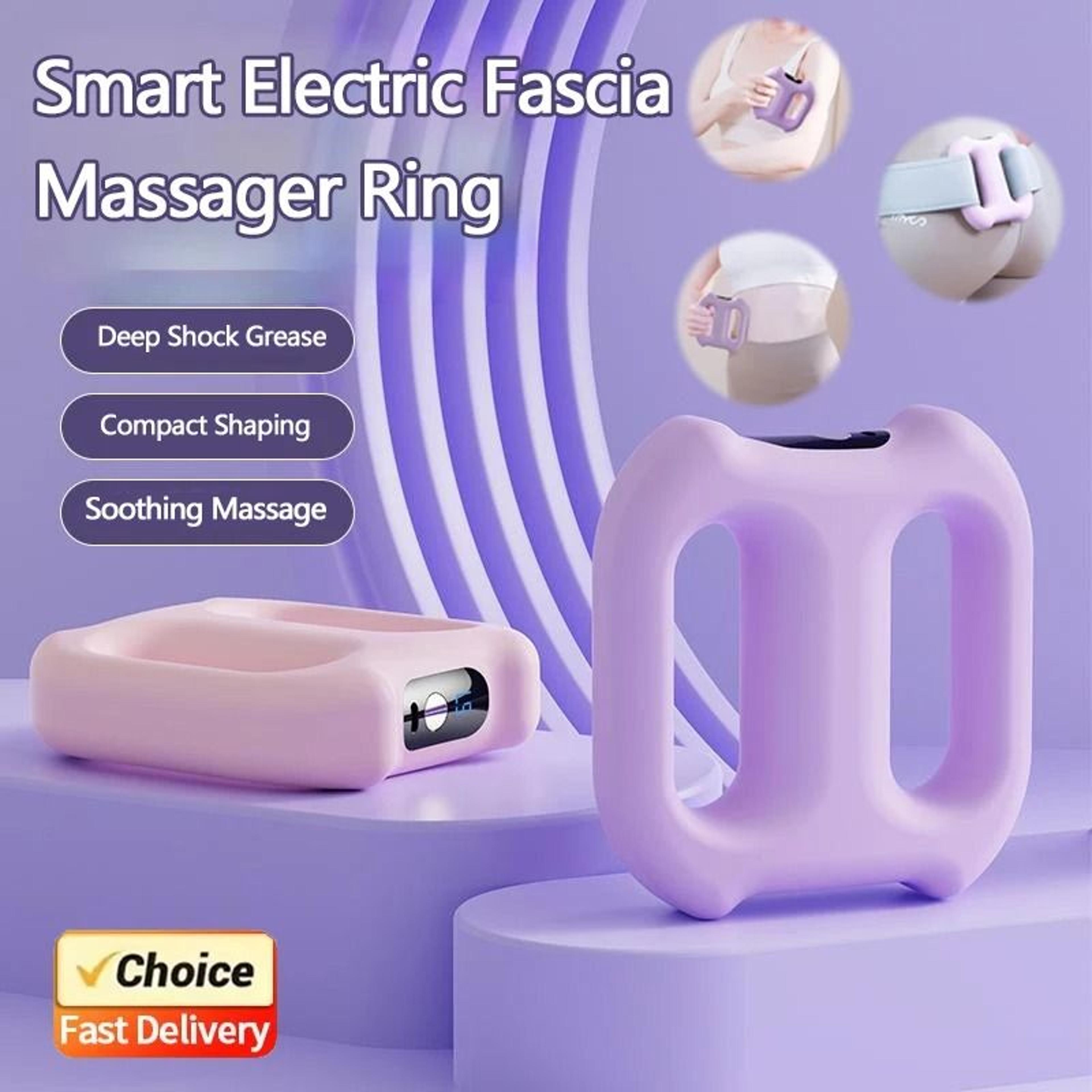 Electric Fascia Massage Ring With Adjustable Belt Deep Tissue Slimming Vibration Therapy For Full B 0