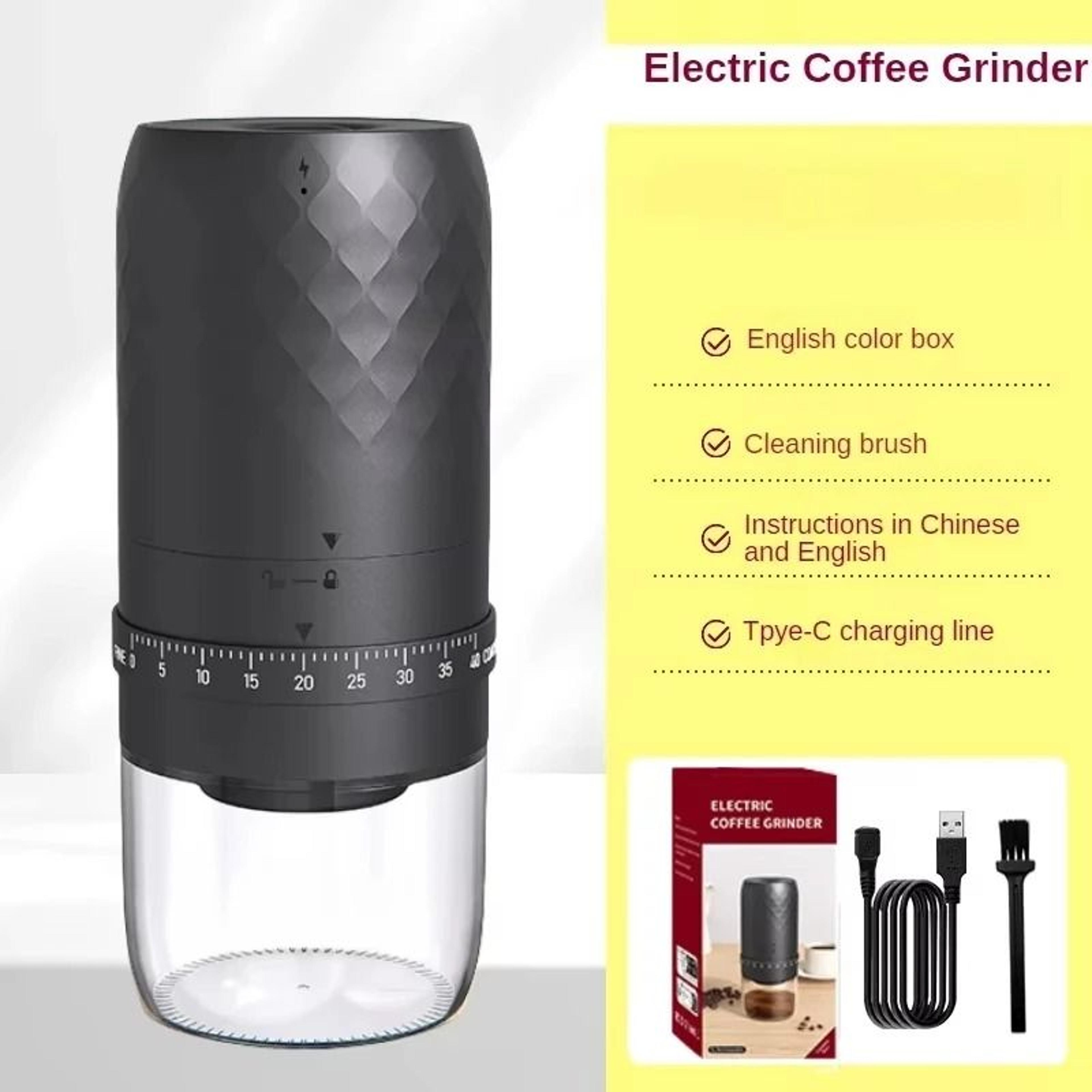 Electric Coffee Grinder With Adjustable 40 Gears And Rechargeable Battery 7