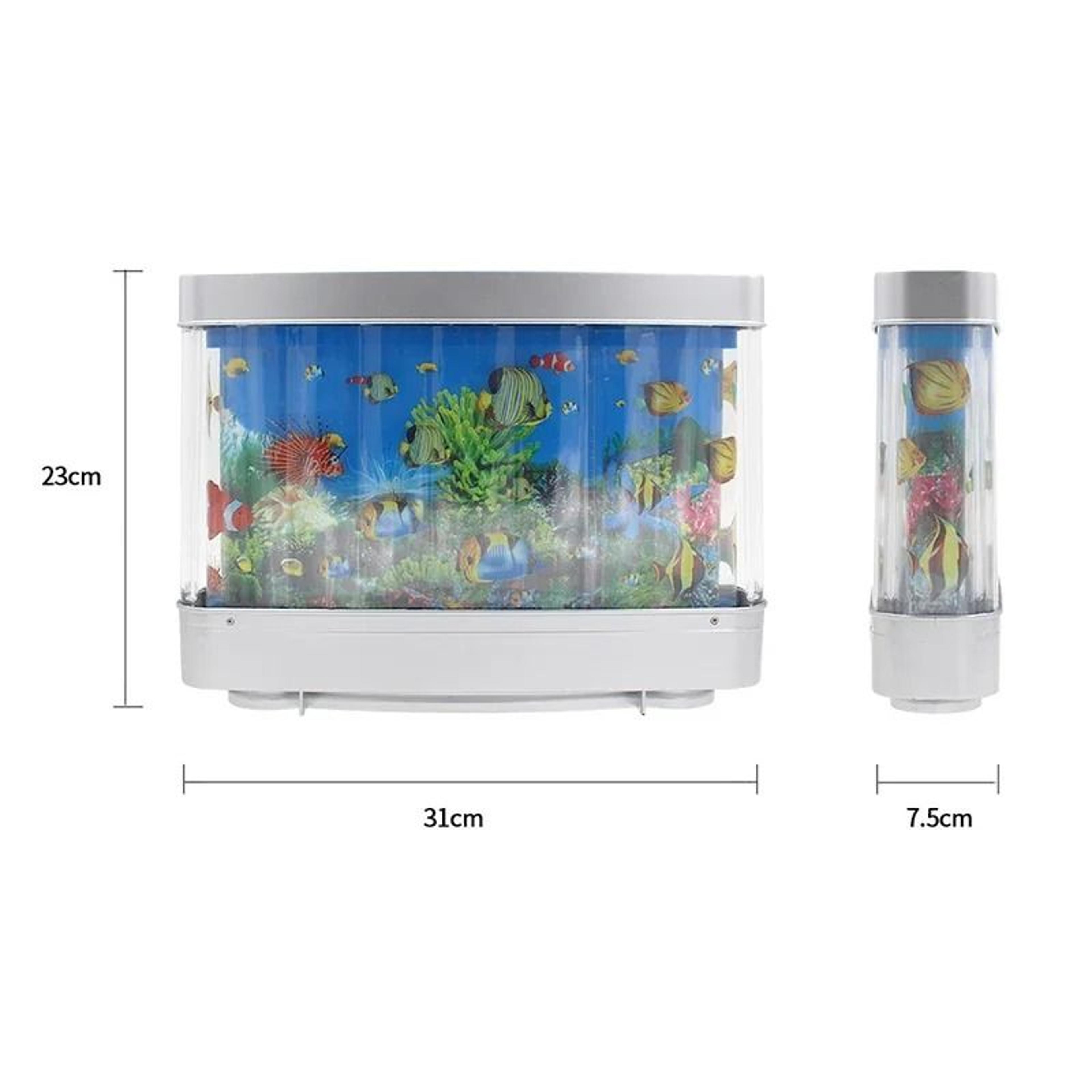 Tropical Fish Tank Lamp Virtual Ocean Motion Night Light 5