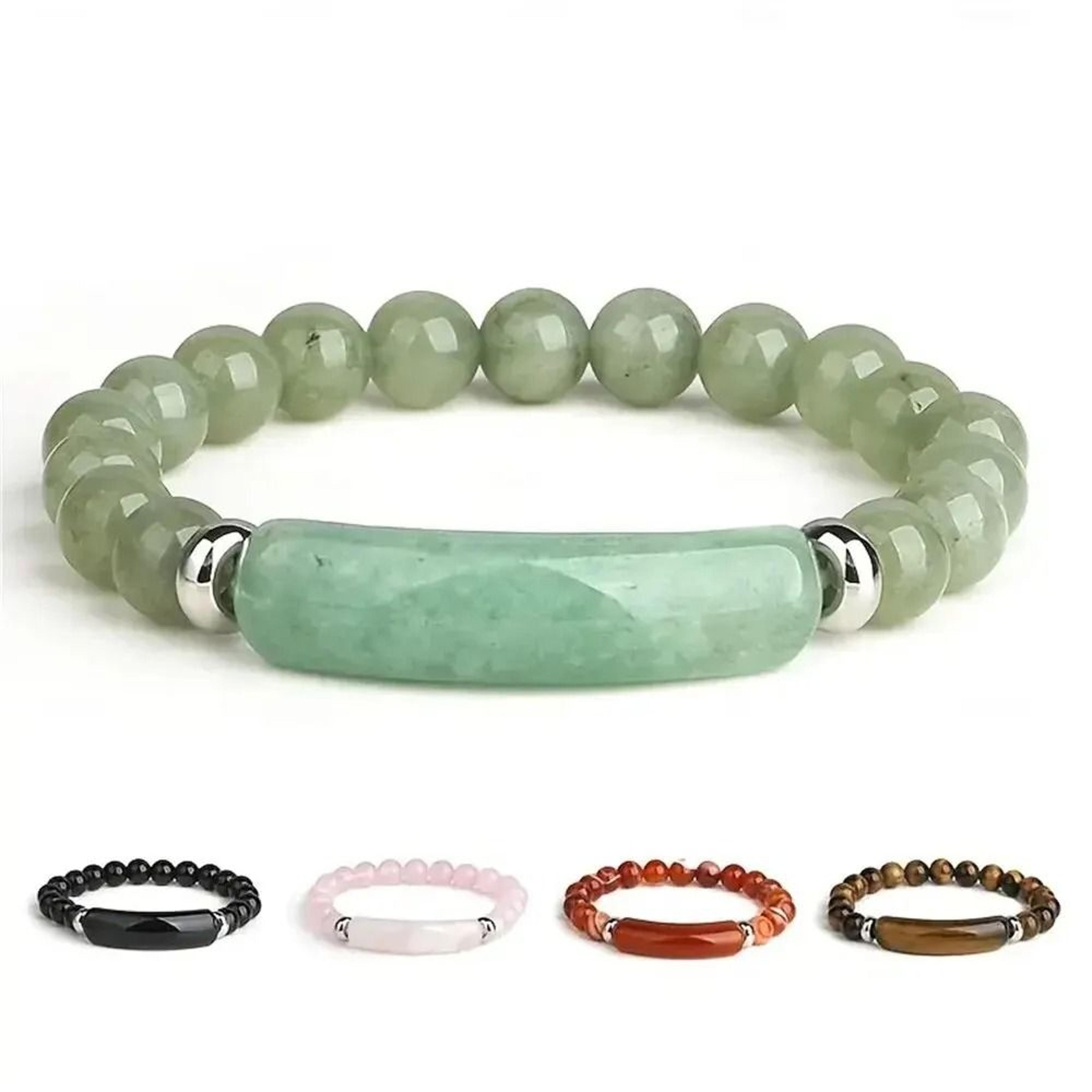 healing turquoise and malachite gemstone bracelet