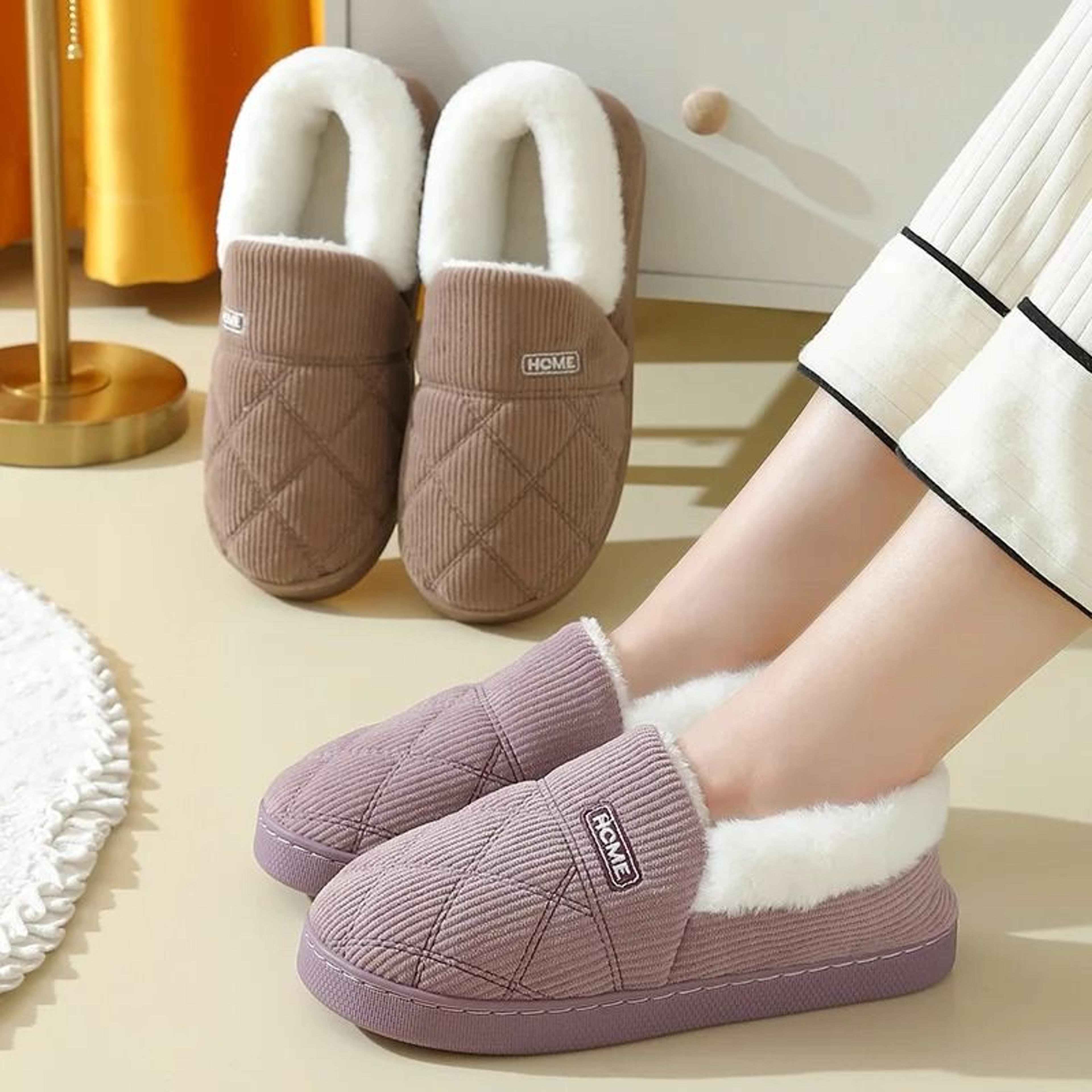 Comwarm Women Winter Plush Fur Slippers With Thick Soft Sole And Anti Slip Design For Indoor And Ou 4