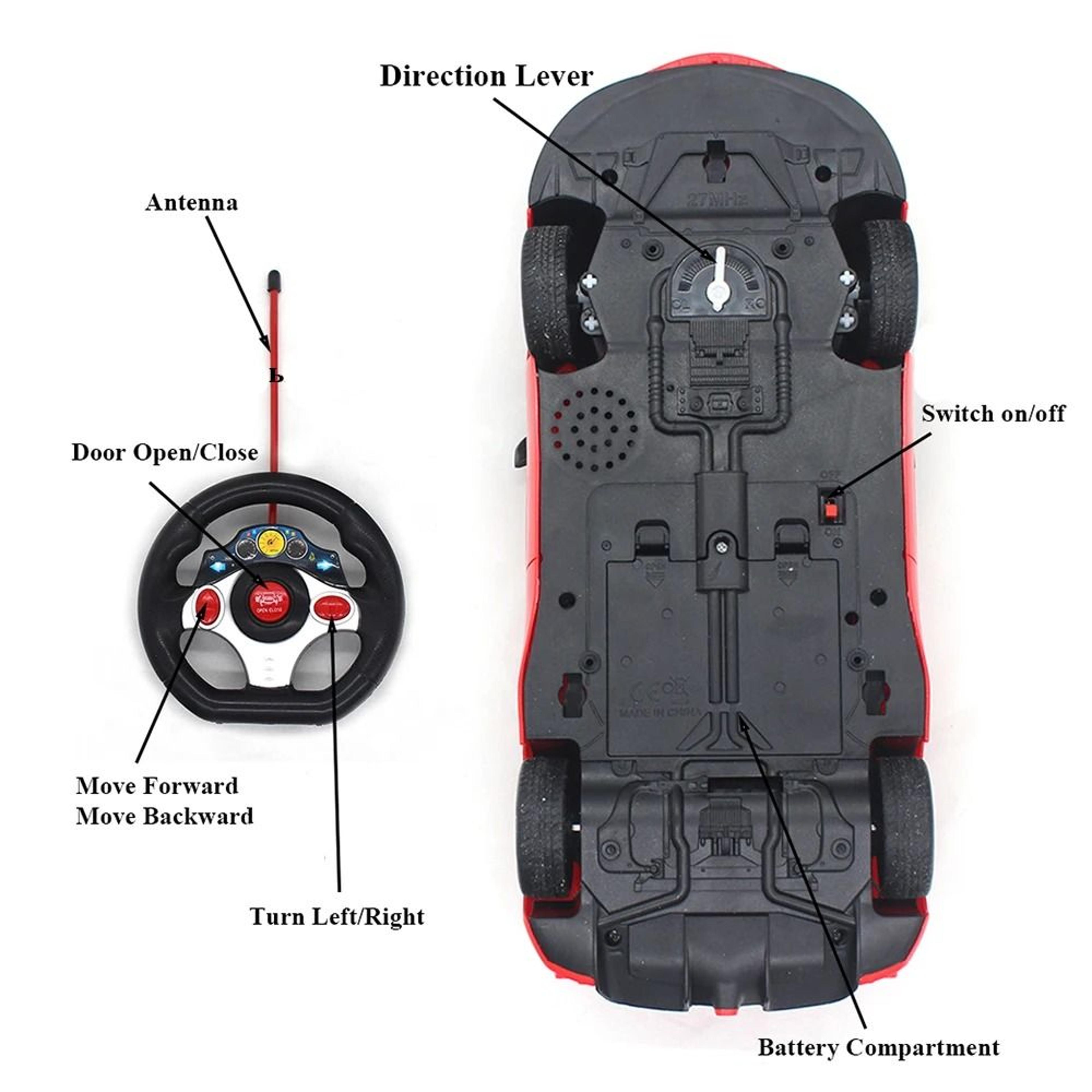 Kids Electric RC Car With Openable Doors And Remote Control 4