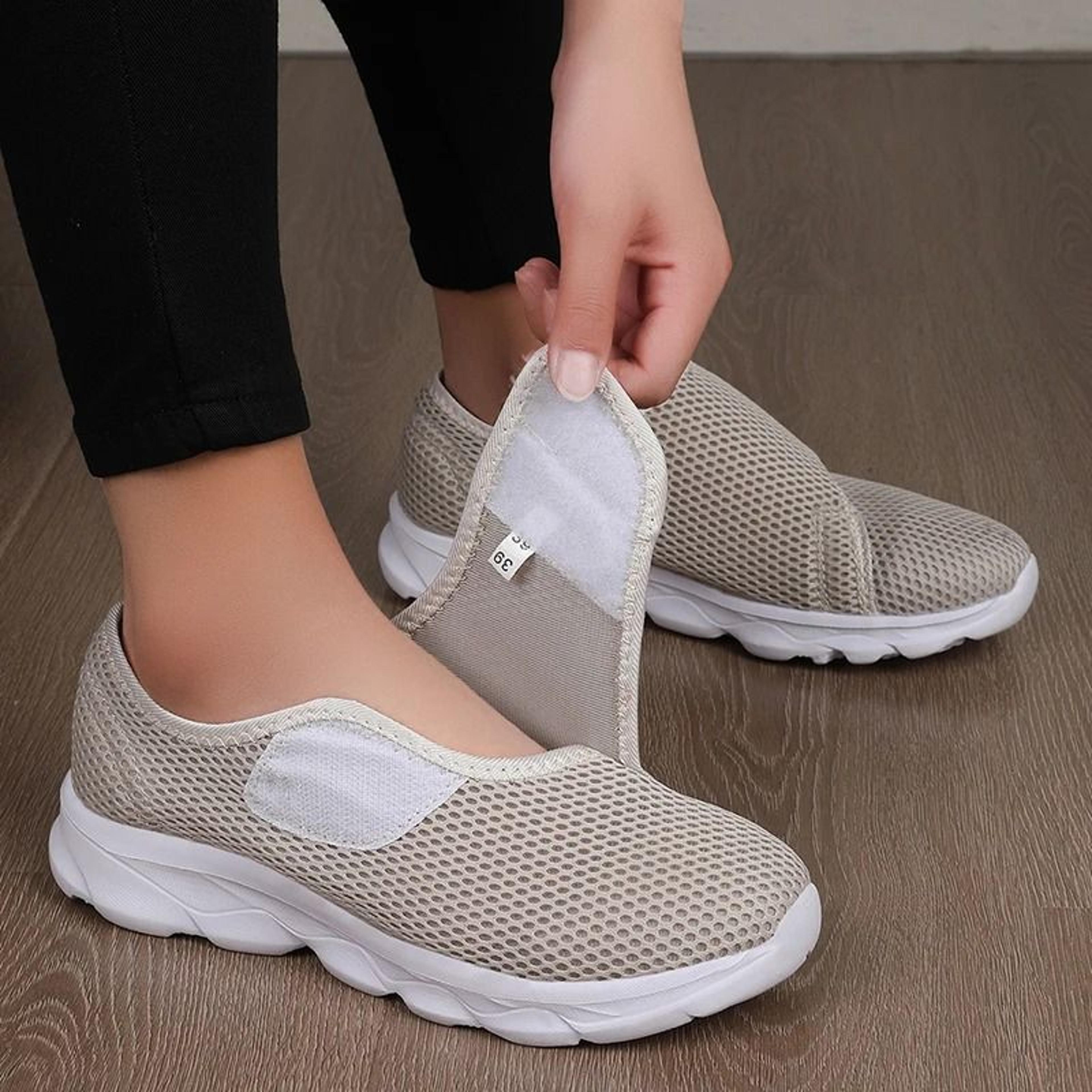 Womens Orthopedic Wide Fit Adjustable Walking Shoes For Swollen Feet And Comfort Support 9
