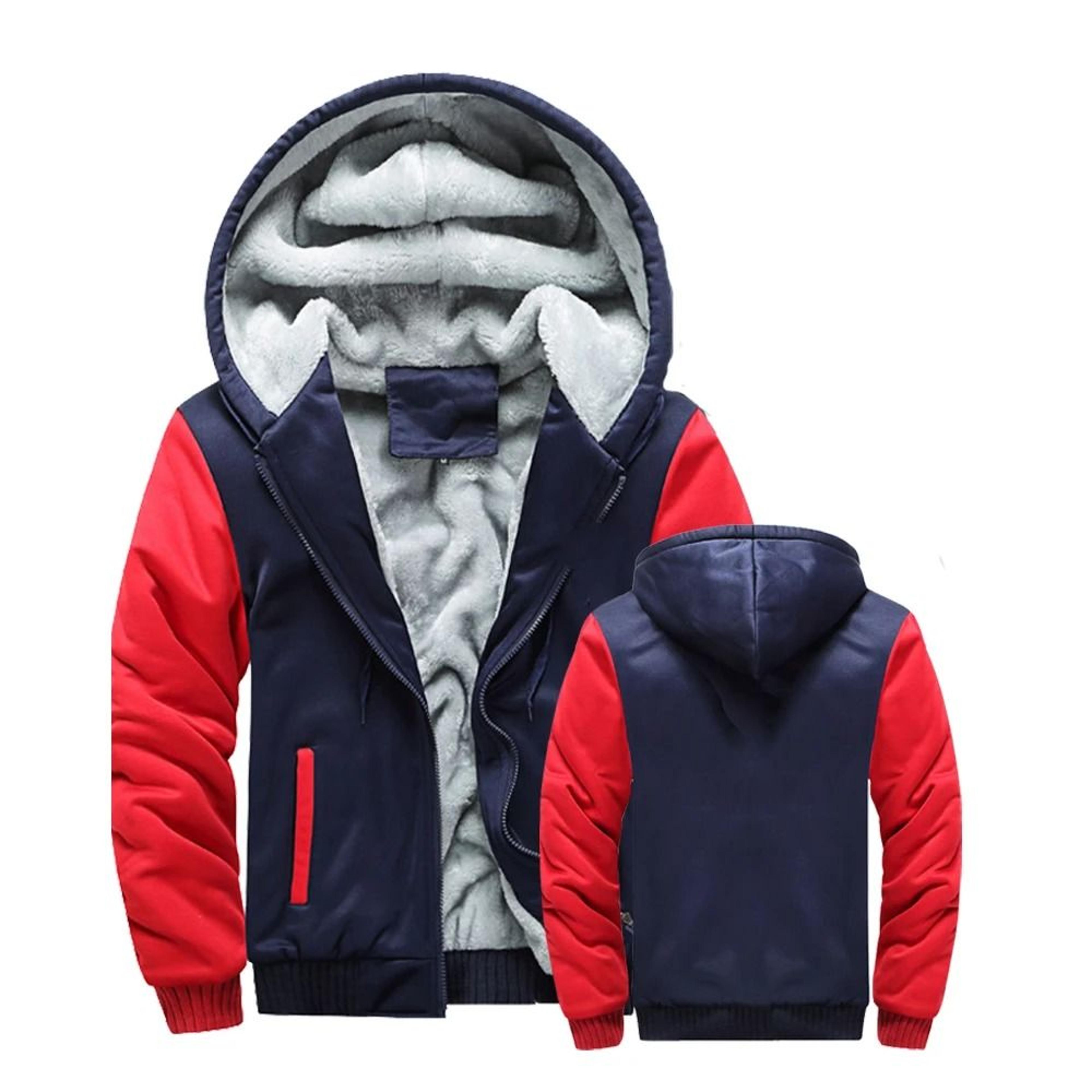 Mens Winter Fleece Hooded Jacket Warm Thick Zipper Coat 10