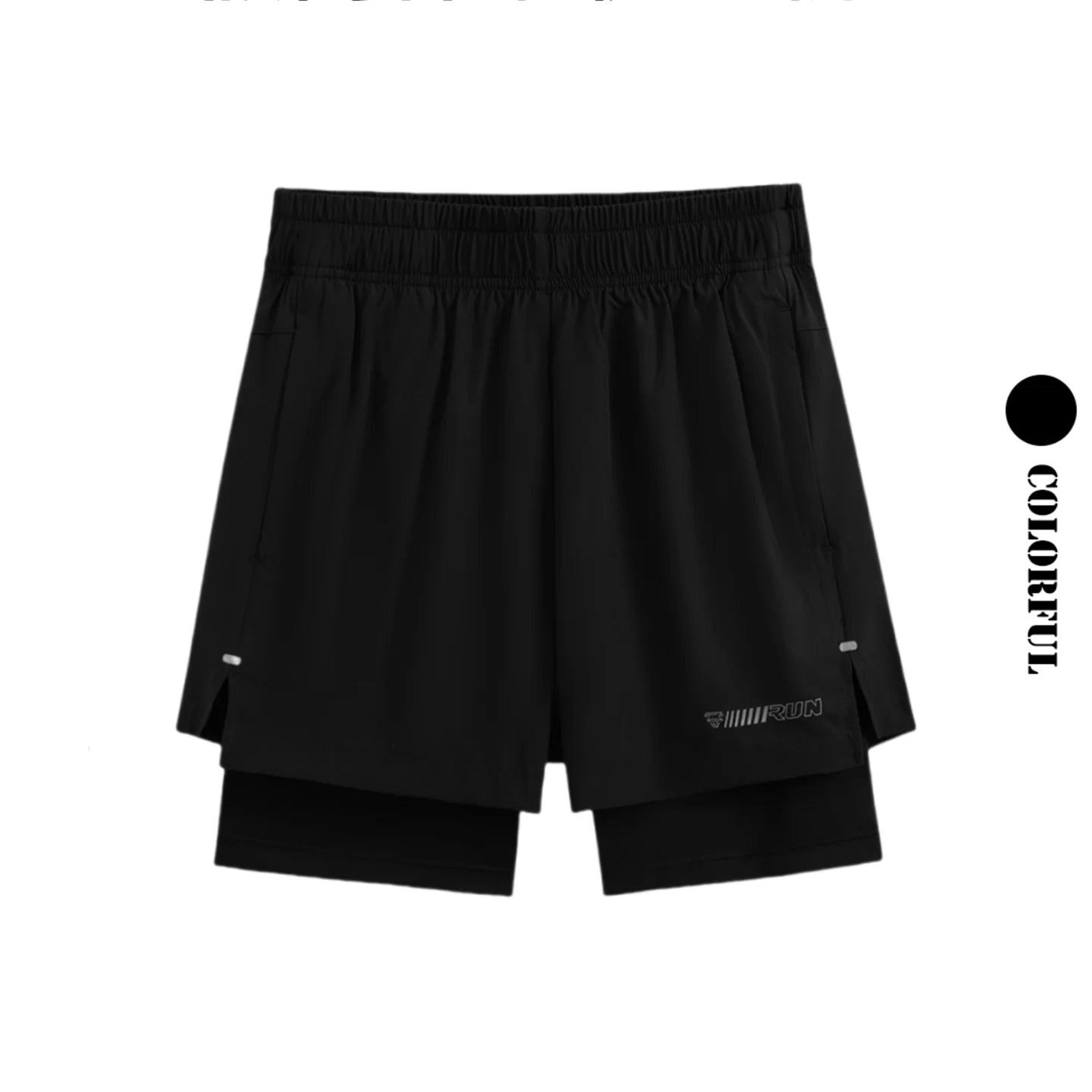 DRUR Women Running Shorts High Waist Quick Dry 2in1 Athletic Shorts With Pocket 6
