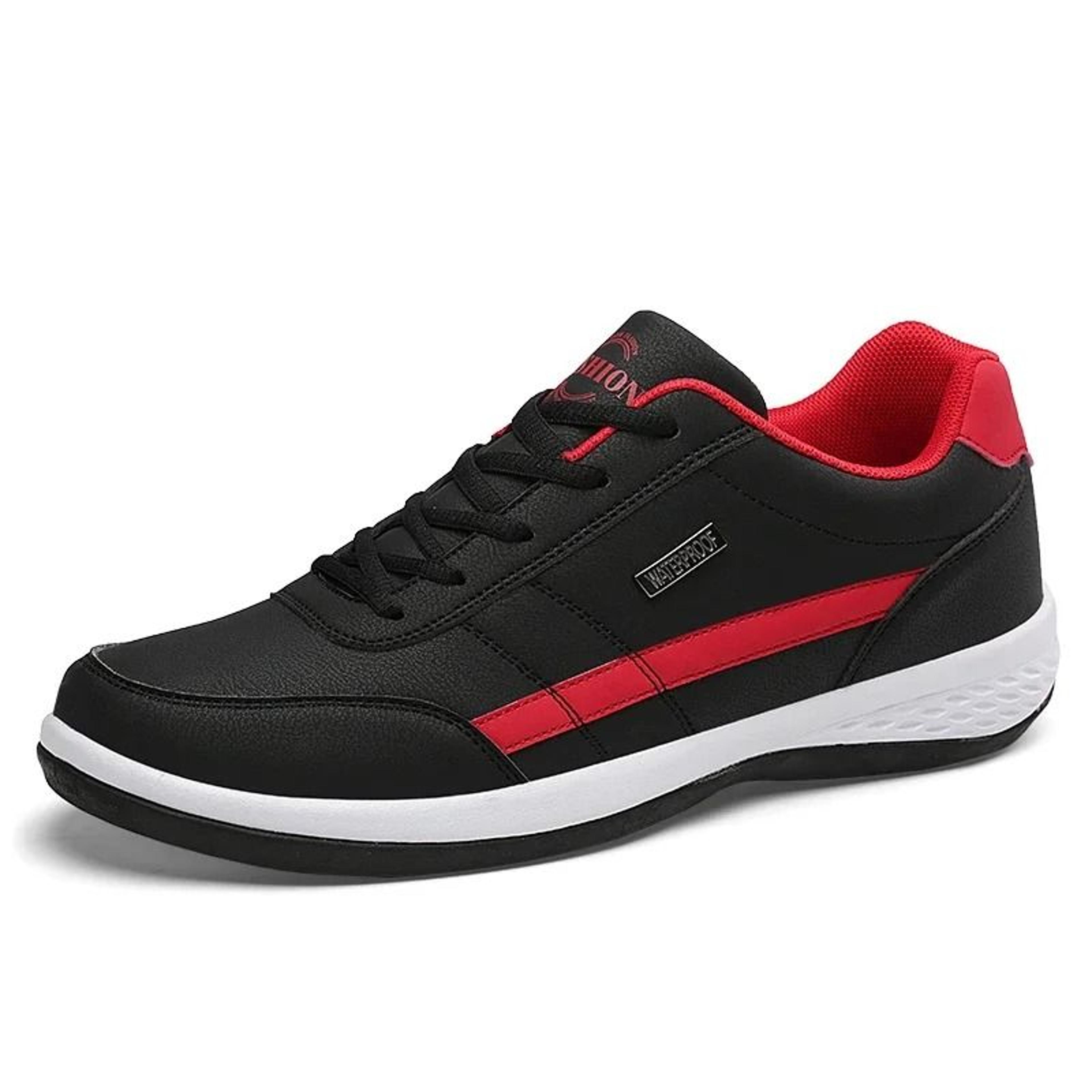 Mens Waterproof Artificial Leather Lace Up Sneakers Lightweight And Comfortable 7