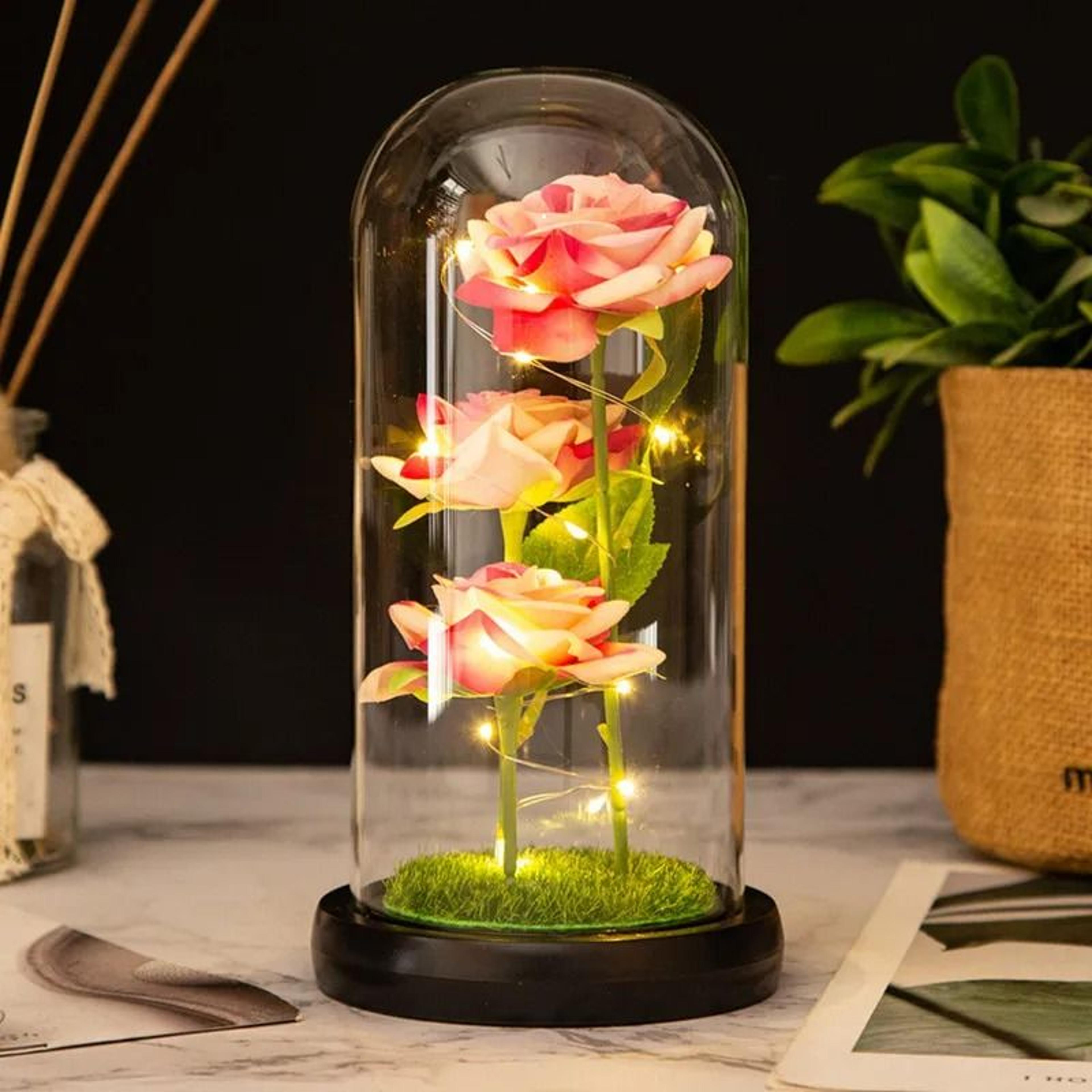 LED Galaxy Rose Artificial Flowers Gift For Wedding Valentine Day And Mothers Day Decoration 10