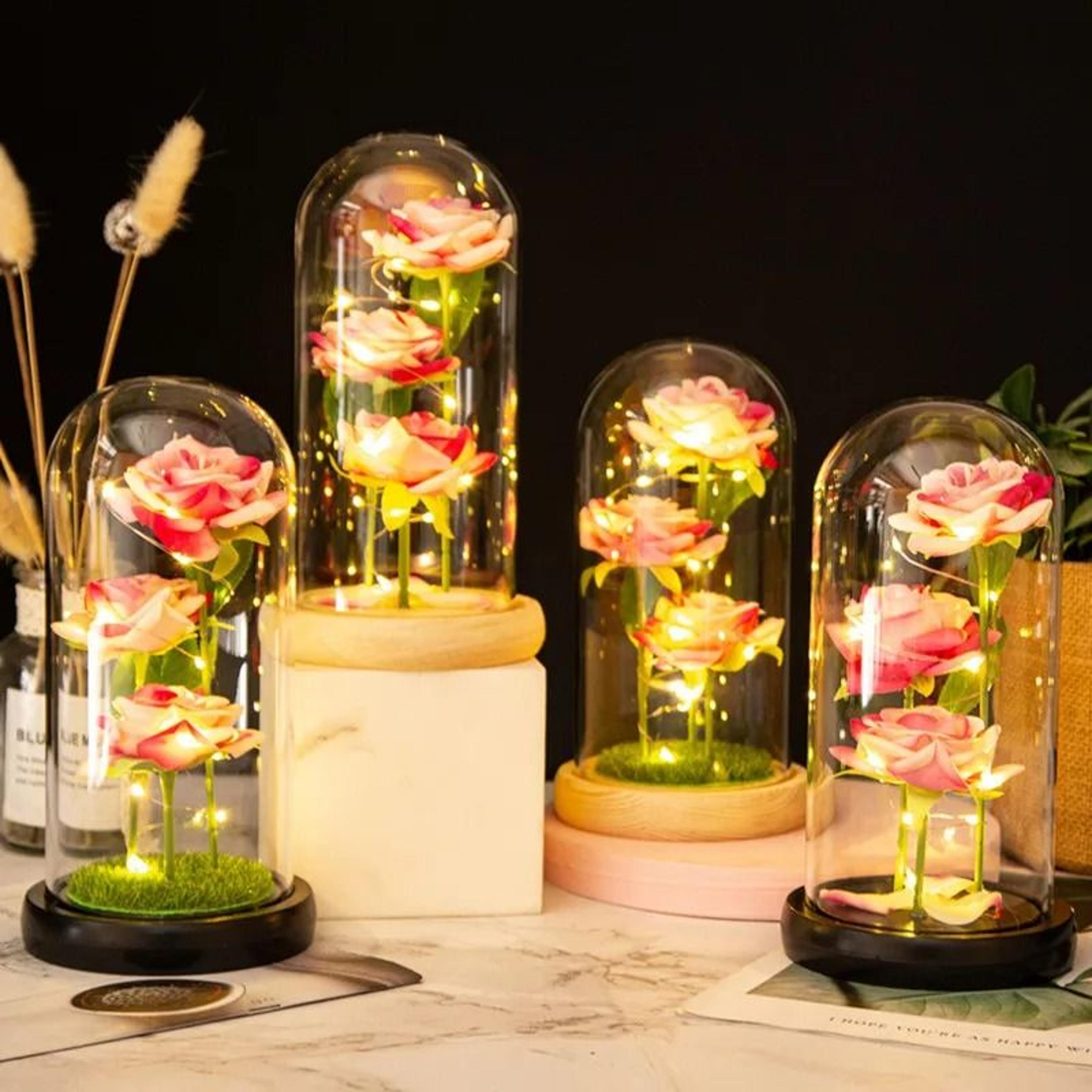 LED Galaxy Rose Artificial Flowers Gift For Wedding Valentine Day And Mothers Day Decoration 2
