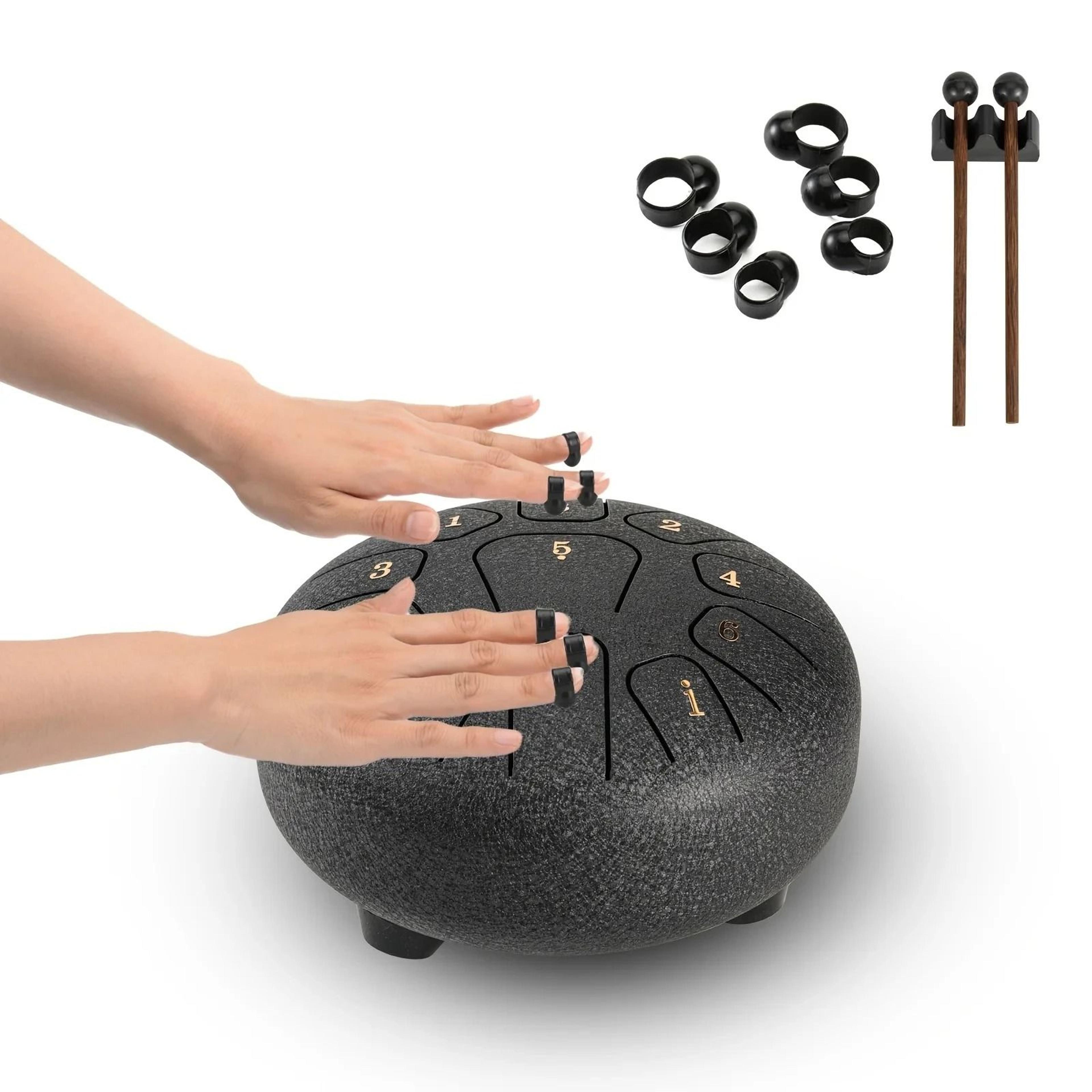 Miwayer 6 Inch Steel Tongue Drum 11 Note Sound Healing Instrument With Tuning Kit For Yoga Meditati 4