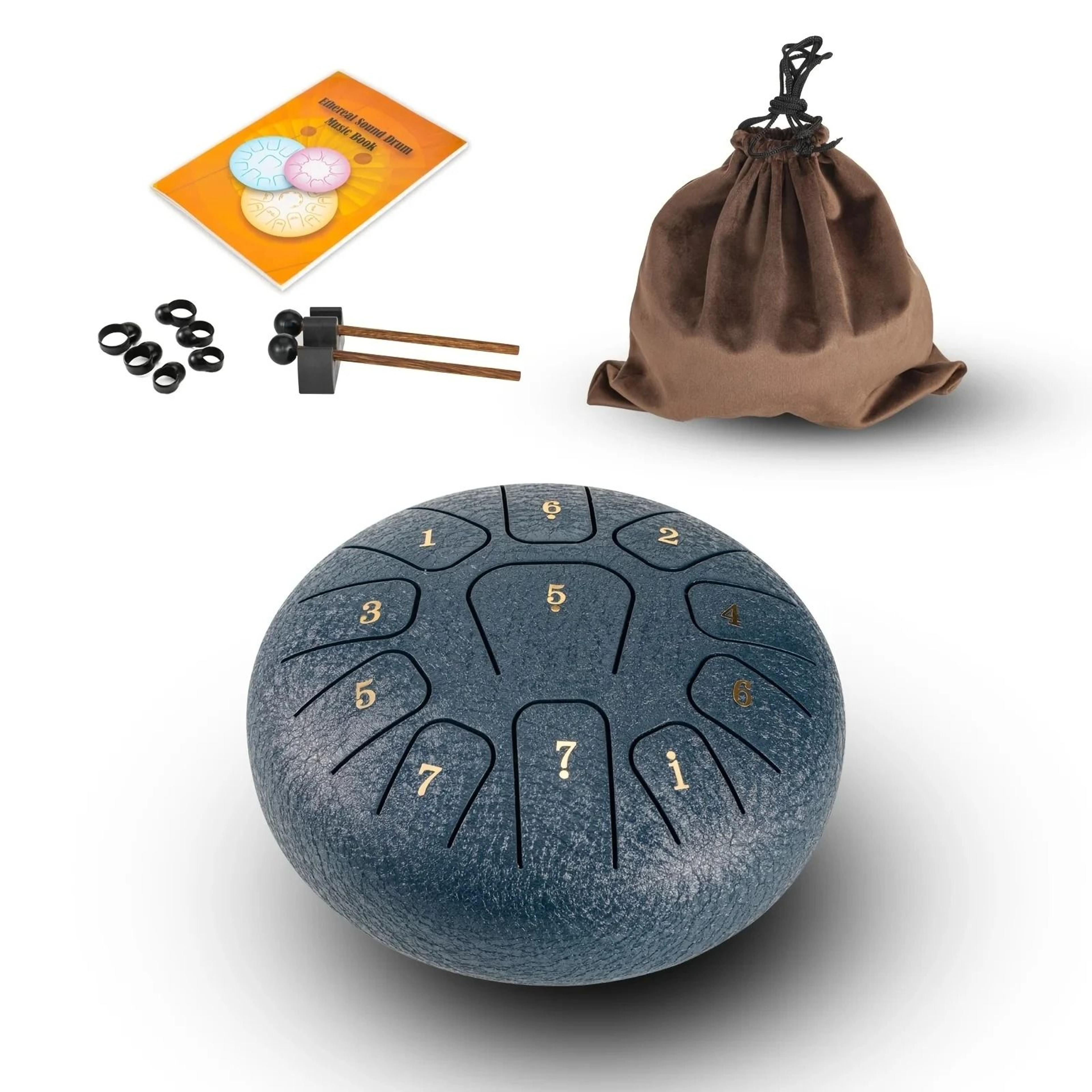 Miwayer 6 Inch Steel Tongue Drum 11 Note Sound Healing Instrument With Tuning Kit For Yoga Meditati 5