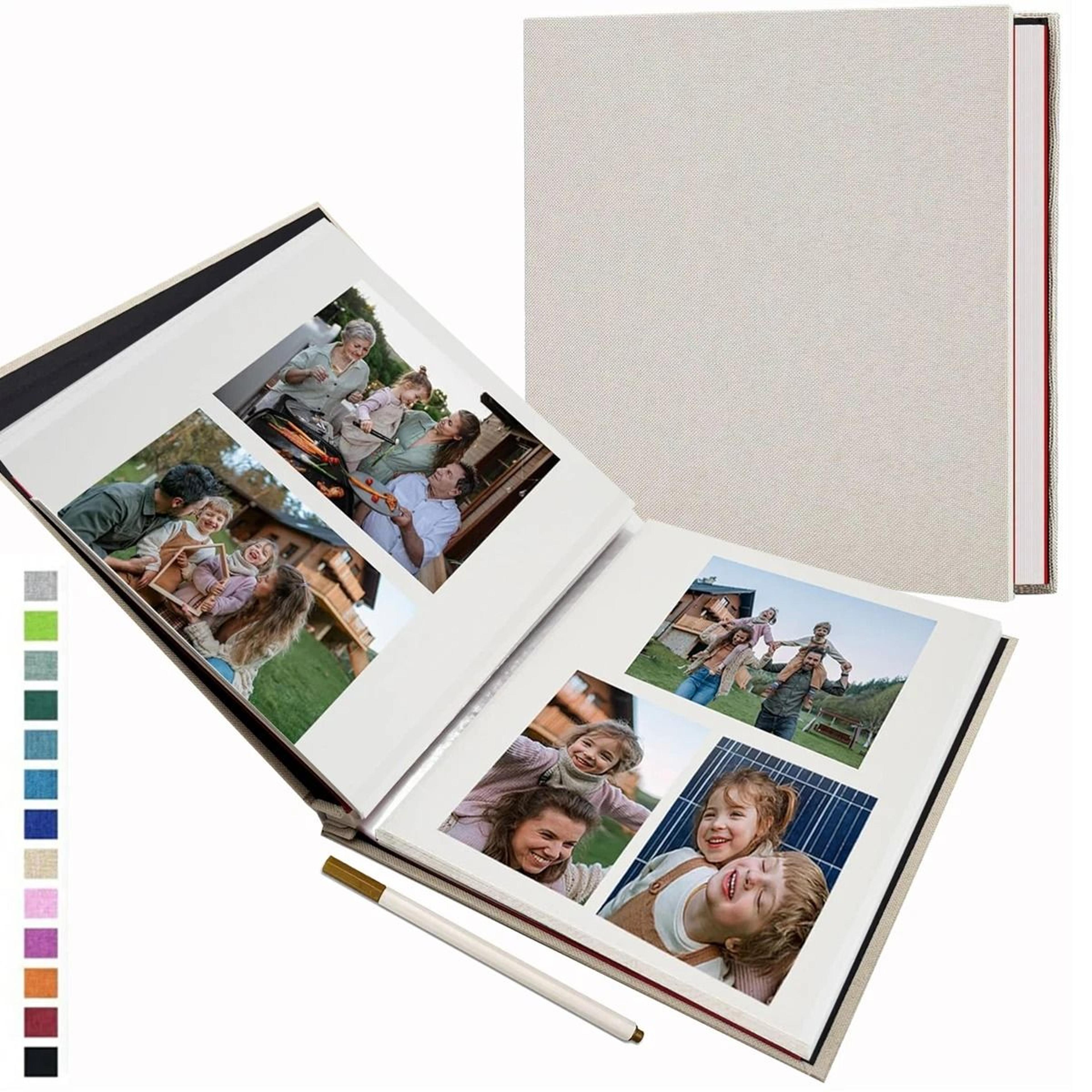 linen photo album self adhesive scrapbook album for pictures