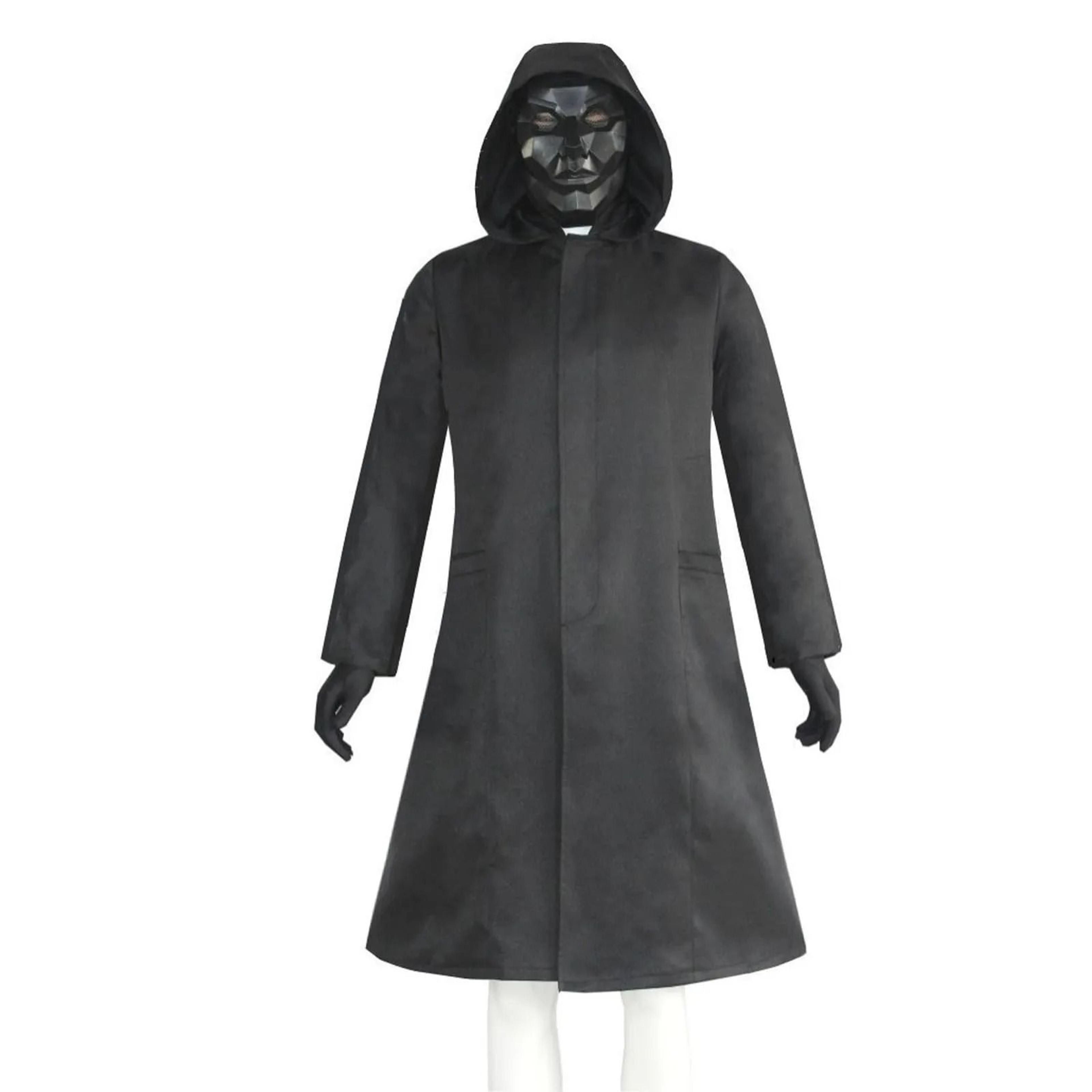 Kids Cosplay Costume Black Jumpsuit With Gloves Triangle Round Square Party Outfit 1