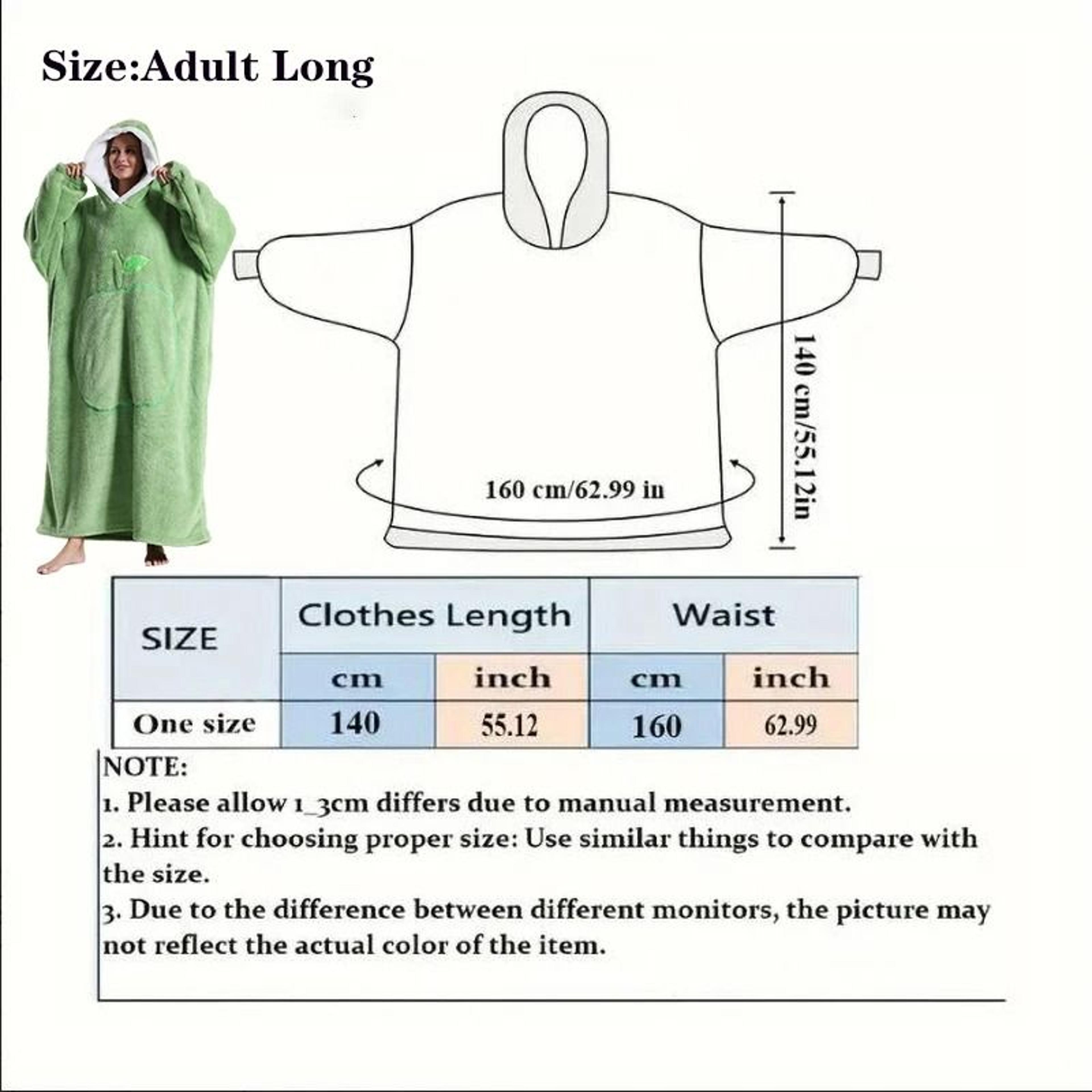 Extra Long Wearable Hooded Blanket With Sleeves Cozy Flannel Winter Throw 5