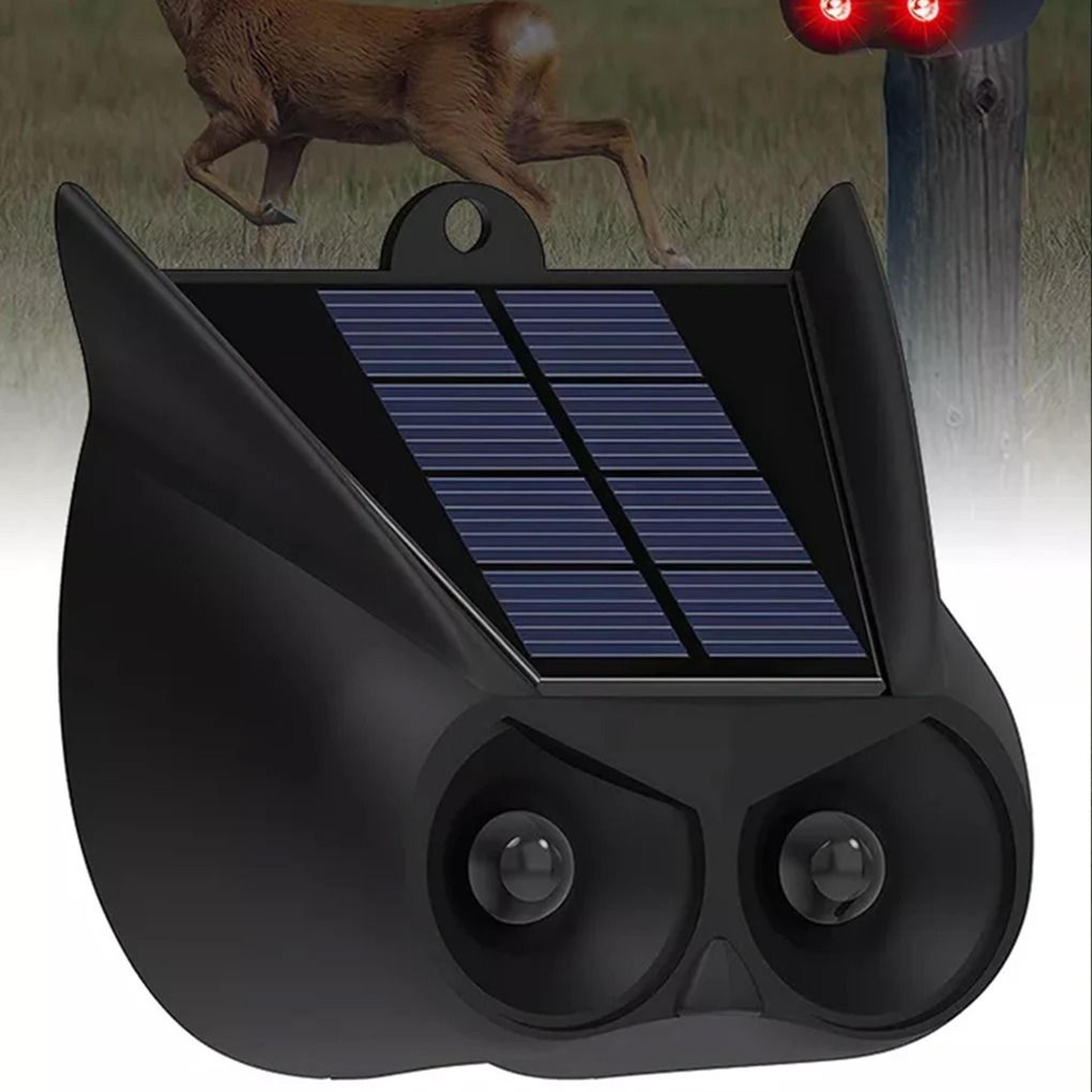 Solar Powered Ultrasonic Animal Repellent IP55 Waterproof Motion Sensor Wildlife Deterrent 0