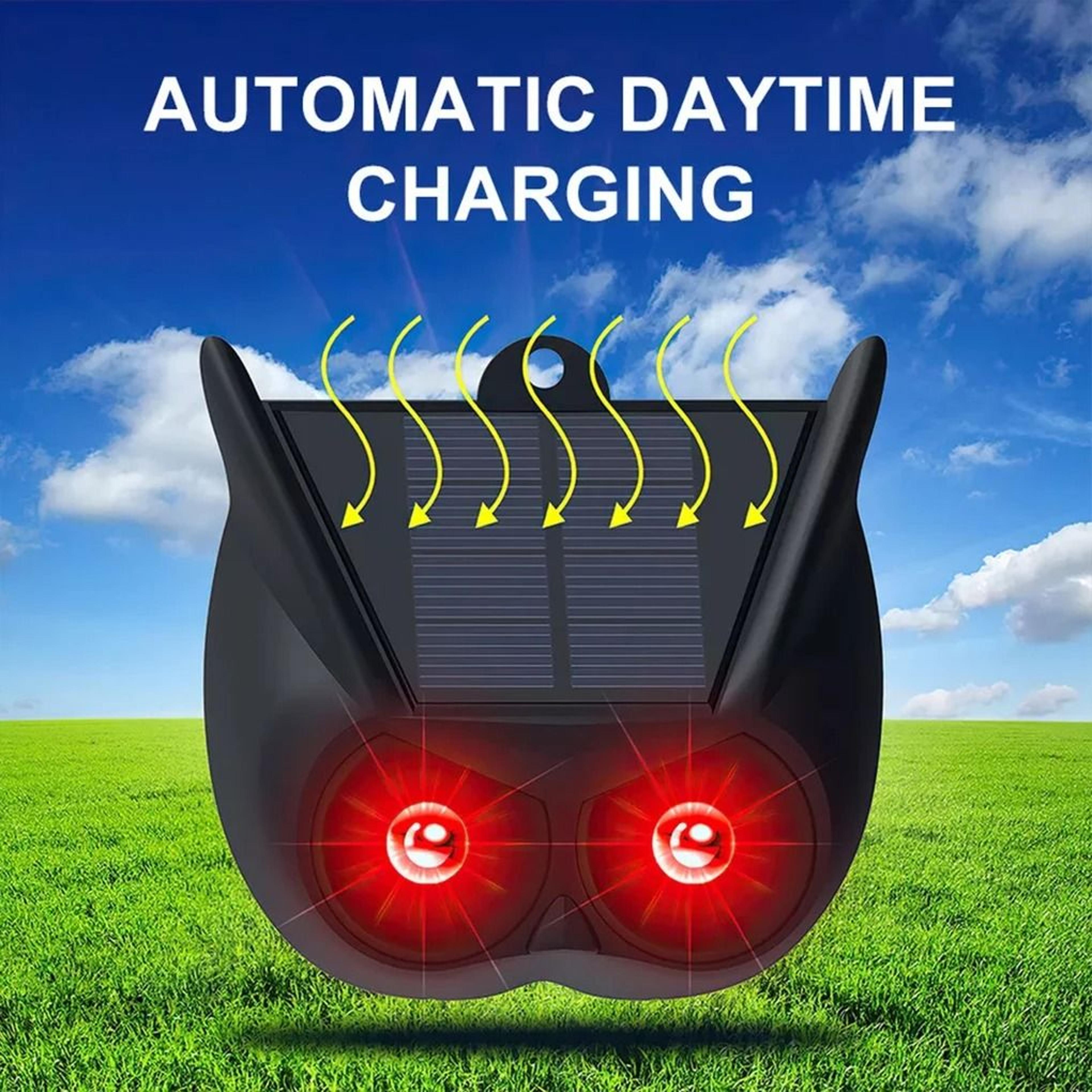 Solar Powered Ultrasonic Animal Repellent IP55 Waterproof Motion Sensor Wildlife Deterrent 1