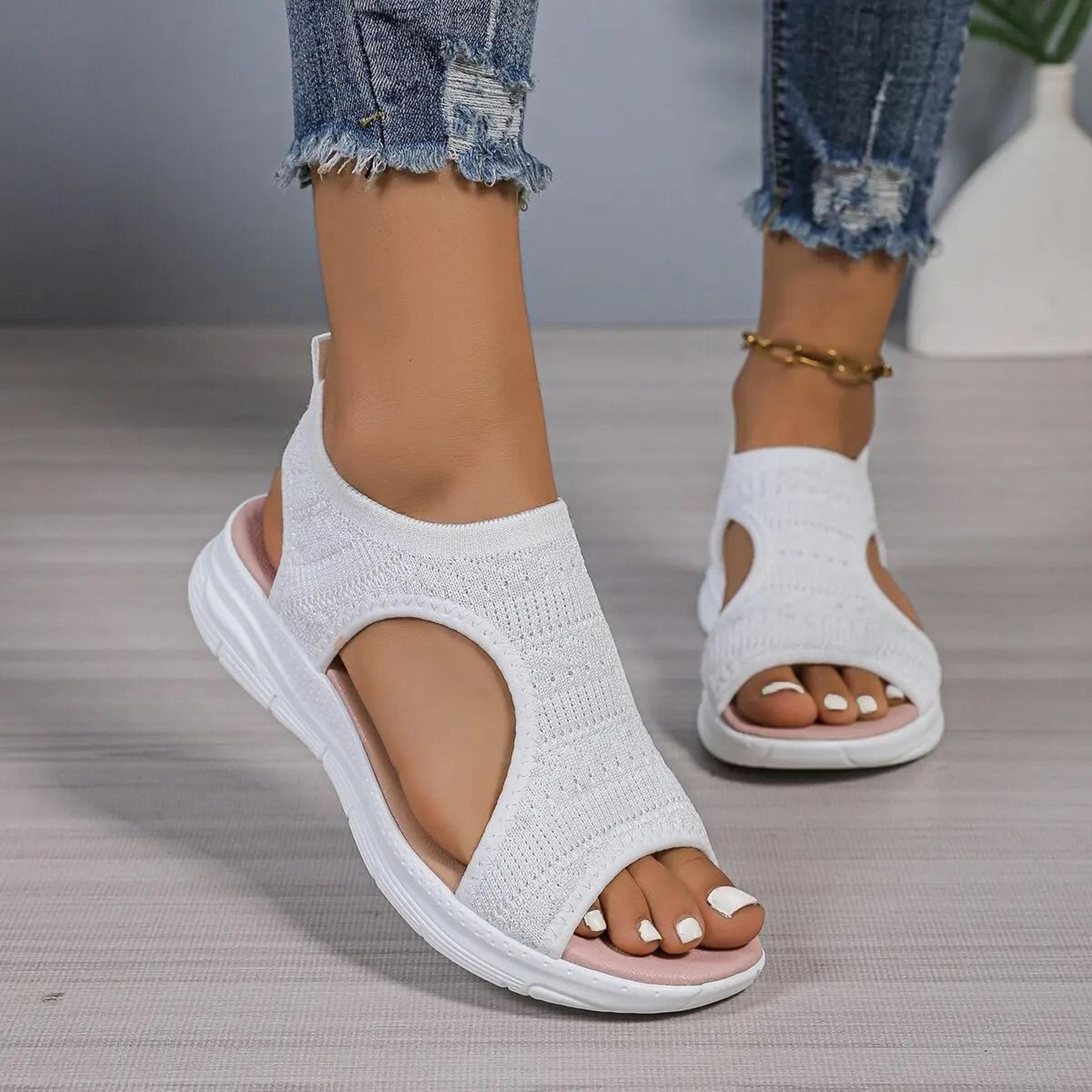 womens comfort platform wedge sandals casual summer beach walking shoes