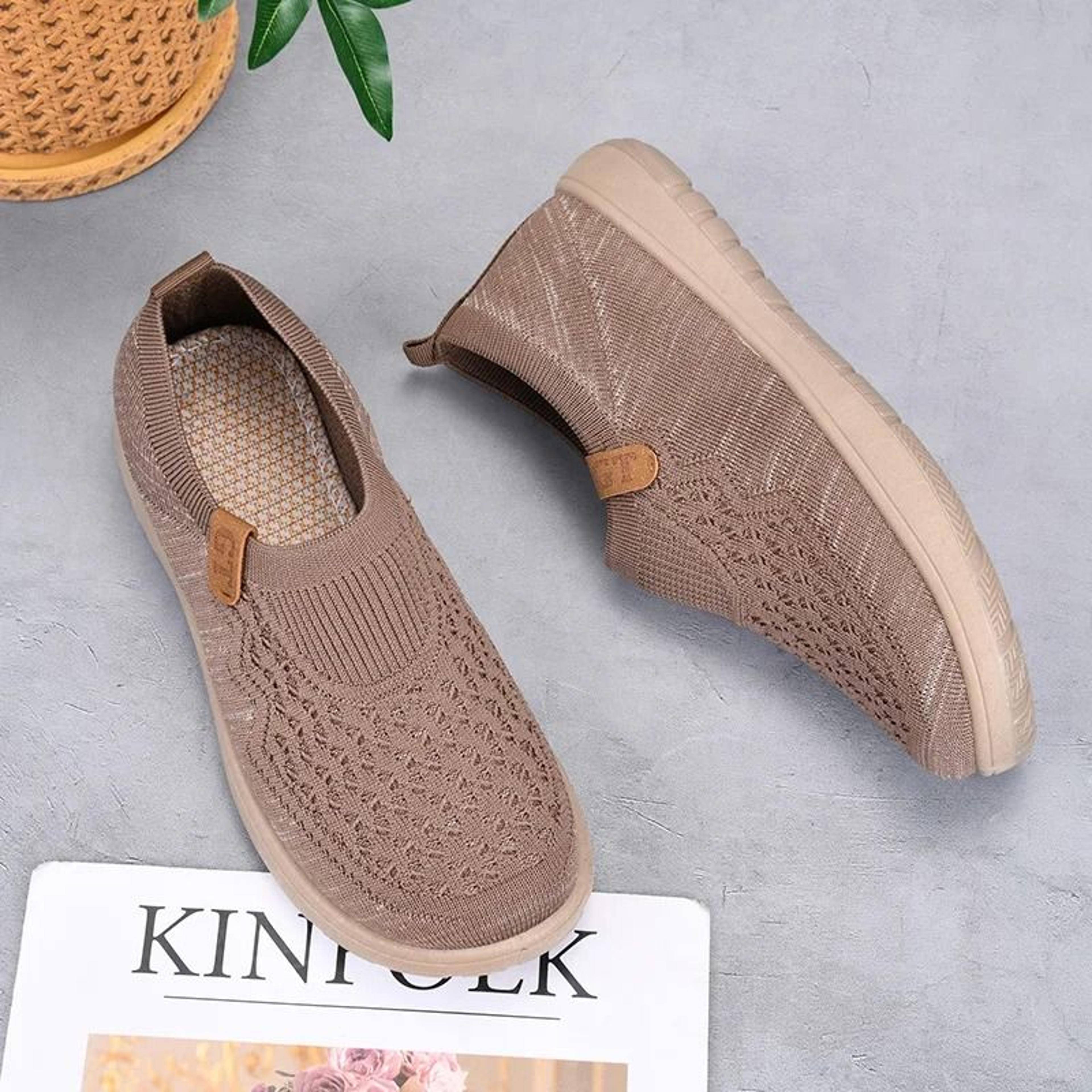 womens slip on lightweight flat casual shoes for comfortable walking