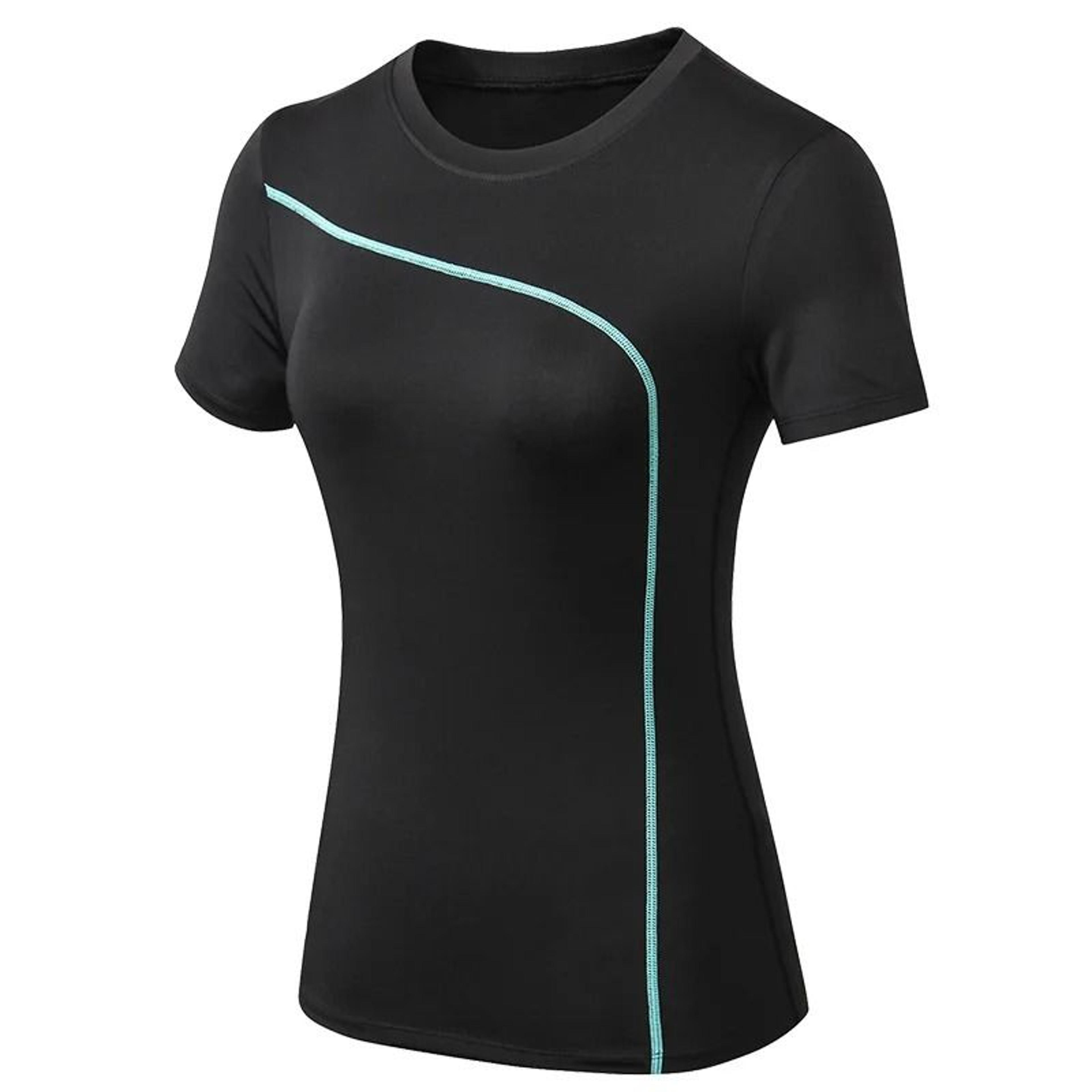 Quick Dry Stretch Slim Fit Yoga Top For Women Short Sleeve Sports Fitness T Shirt 6