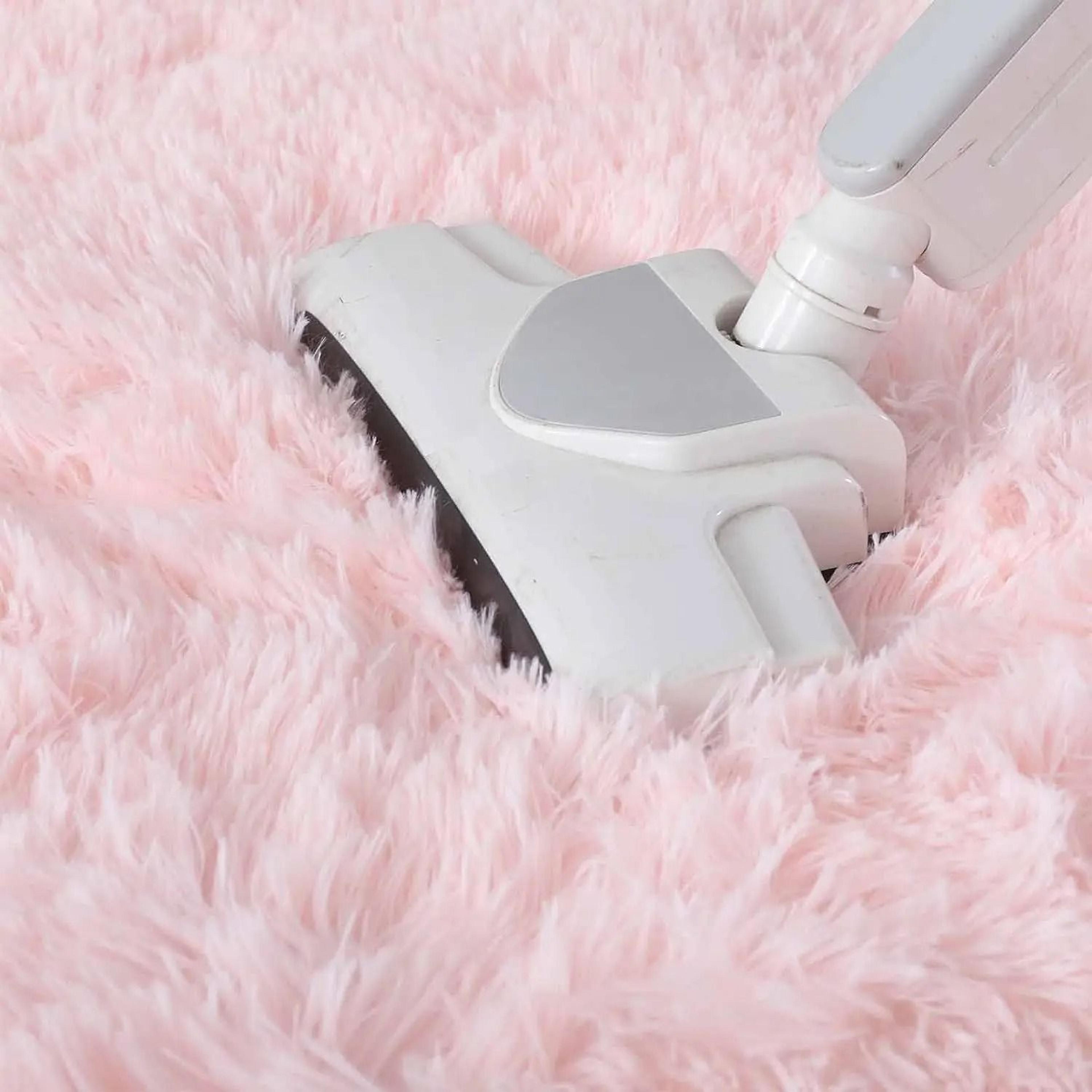 Round Fluffy Soft Area Rug Princess Castle Circle Kids Room Decor Plush Carpet 4