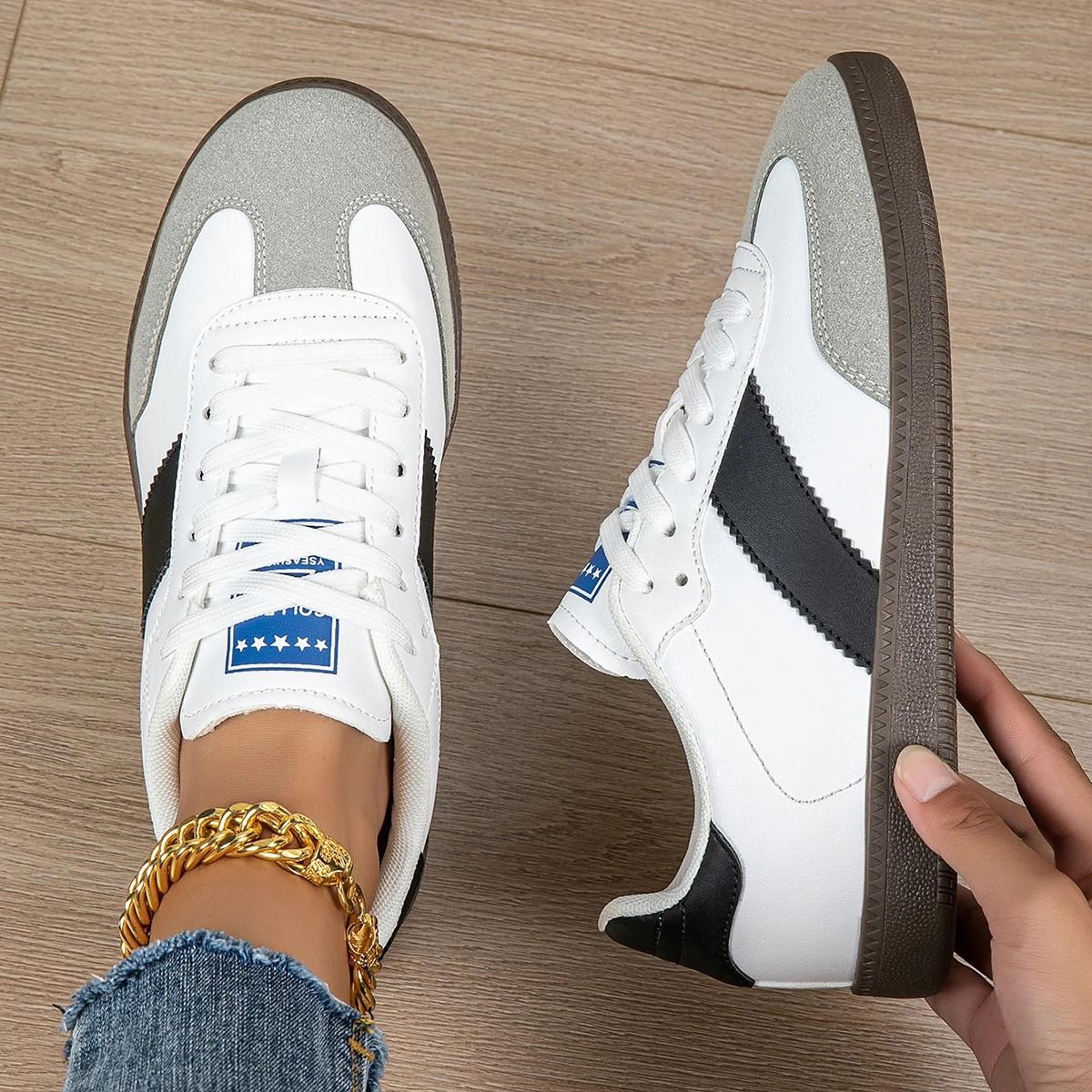 Women Casual Lace Up Non Slip Lightweight Round Toe Sneakers 4